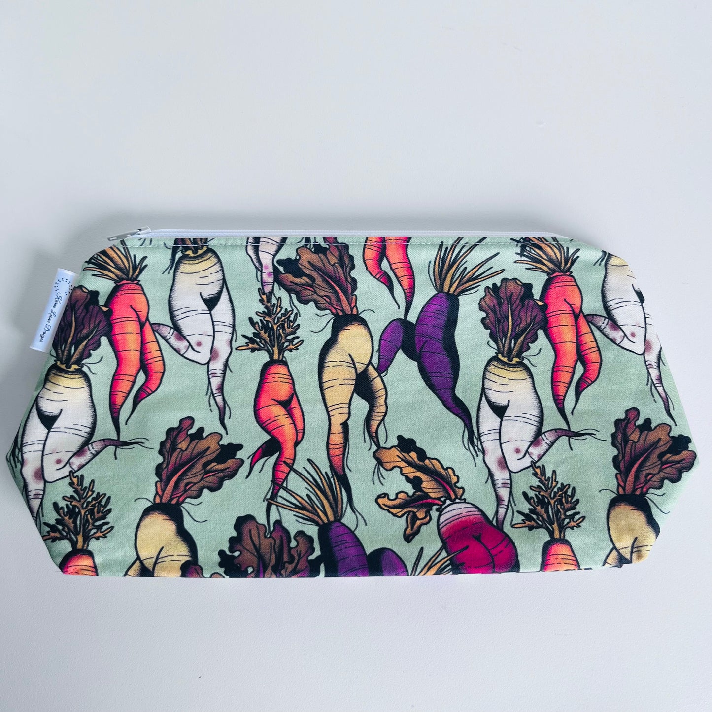 Green Veggie Legs Travel/Cosmetic Bag