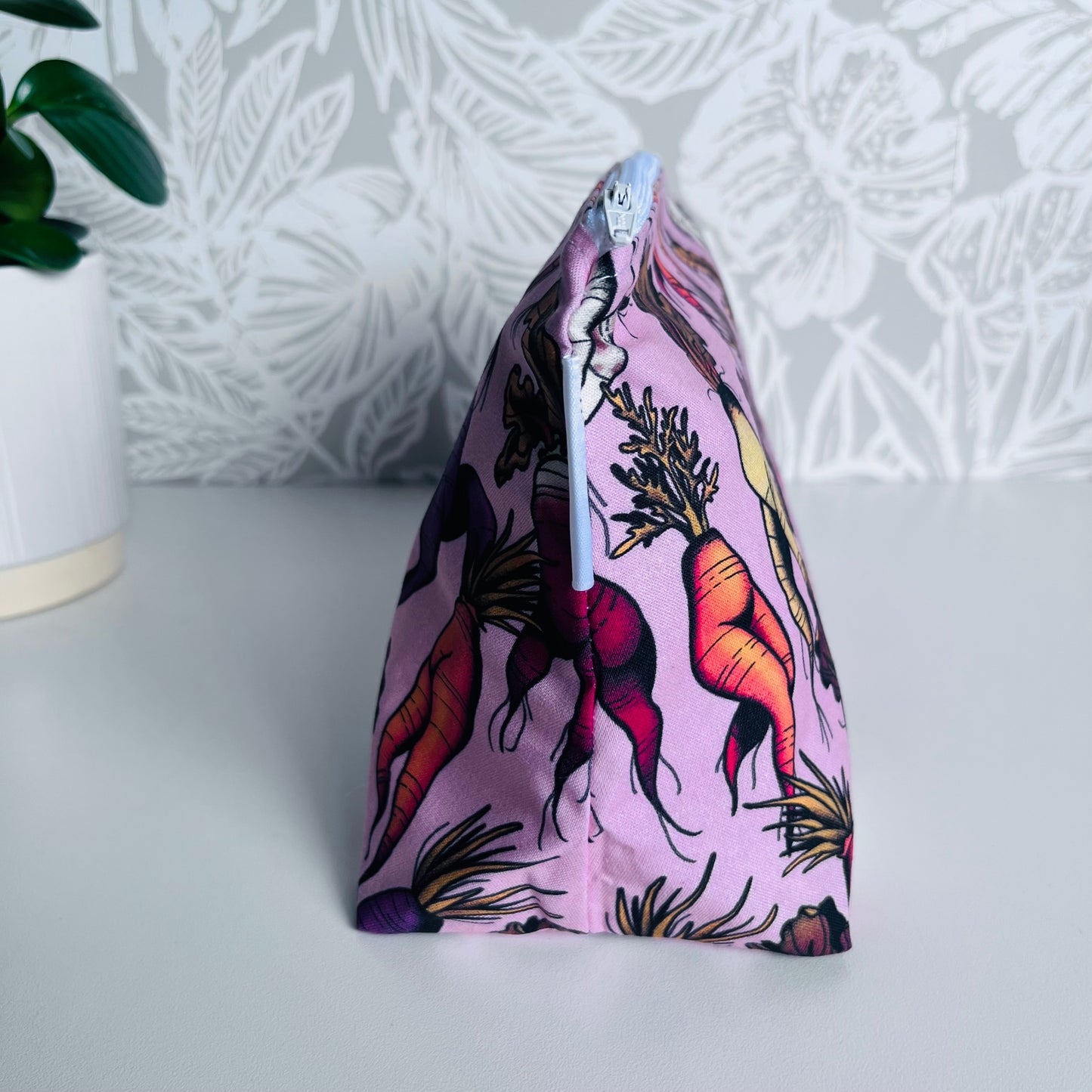 Pink Veggie Legs Travel/Cosmetic Bag