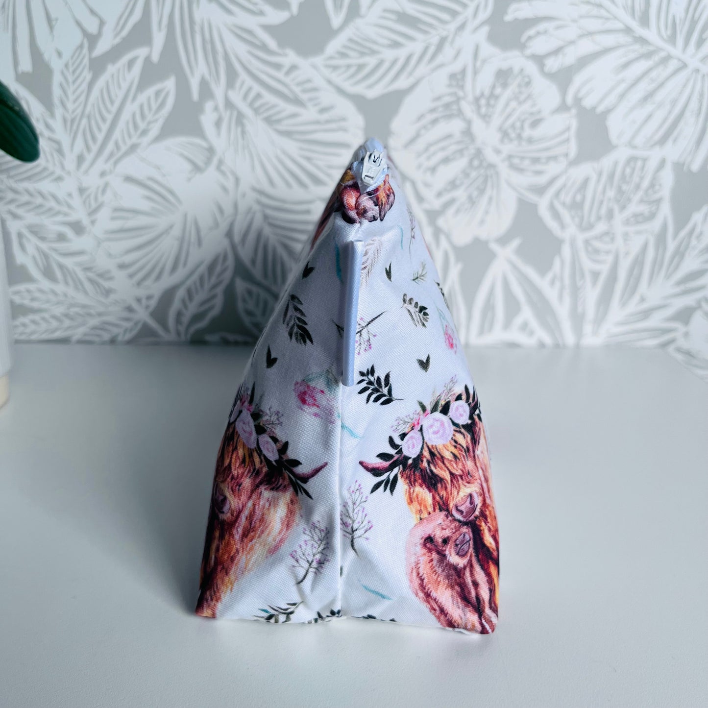 White Highland Cow Travel/Cosmetic Bag
