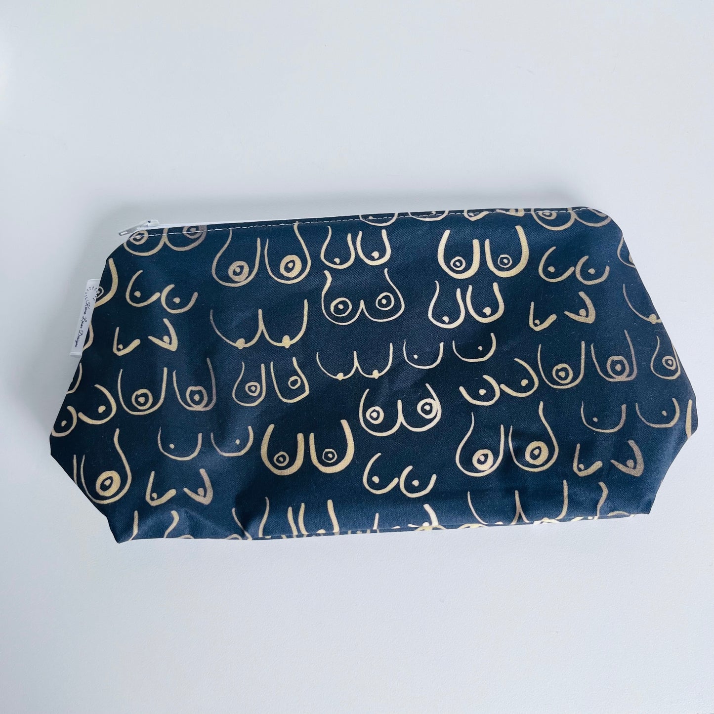Black & Gold Boob Travel/Cosmetic Bag