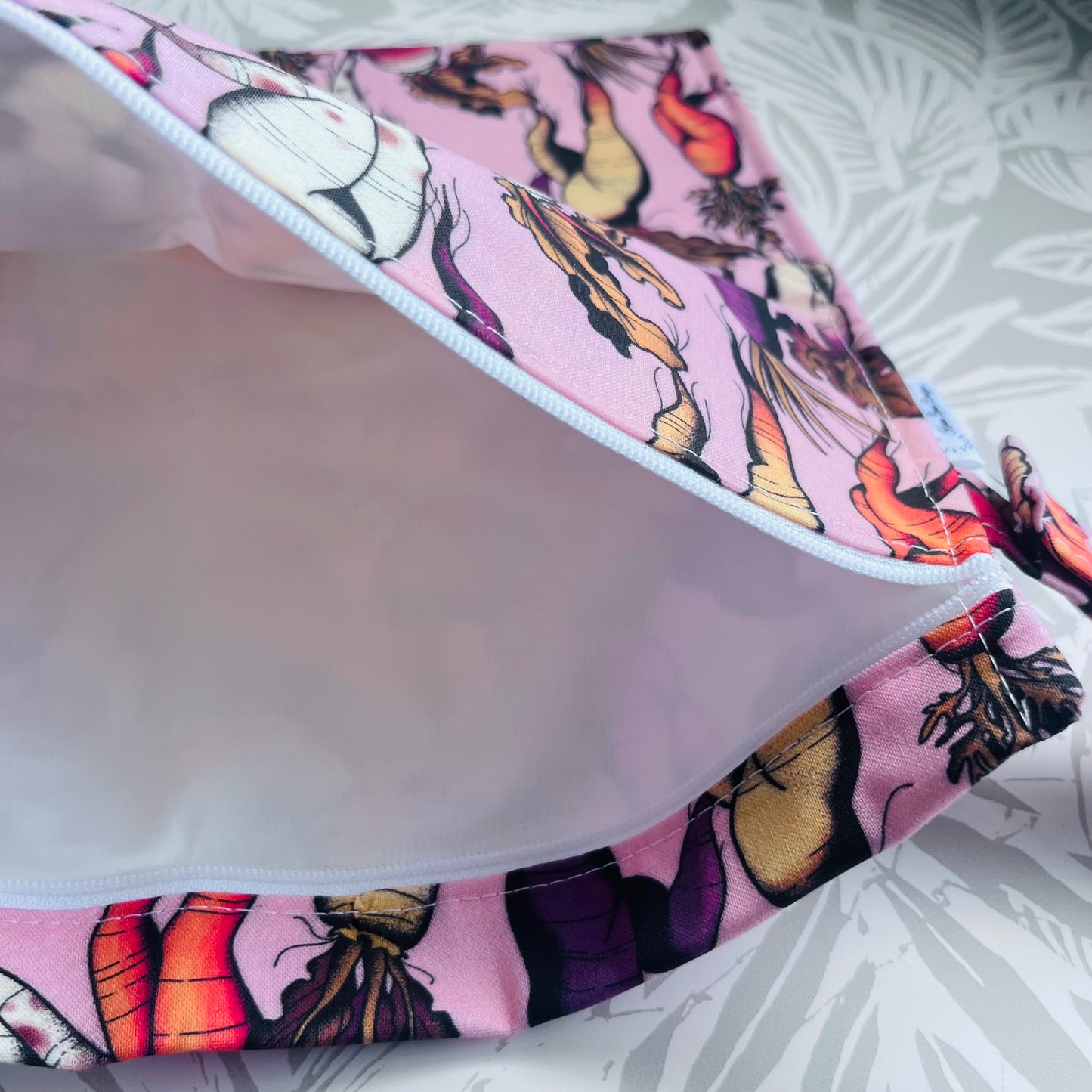 Pink Veggie Leg Wet Bag