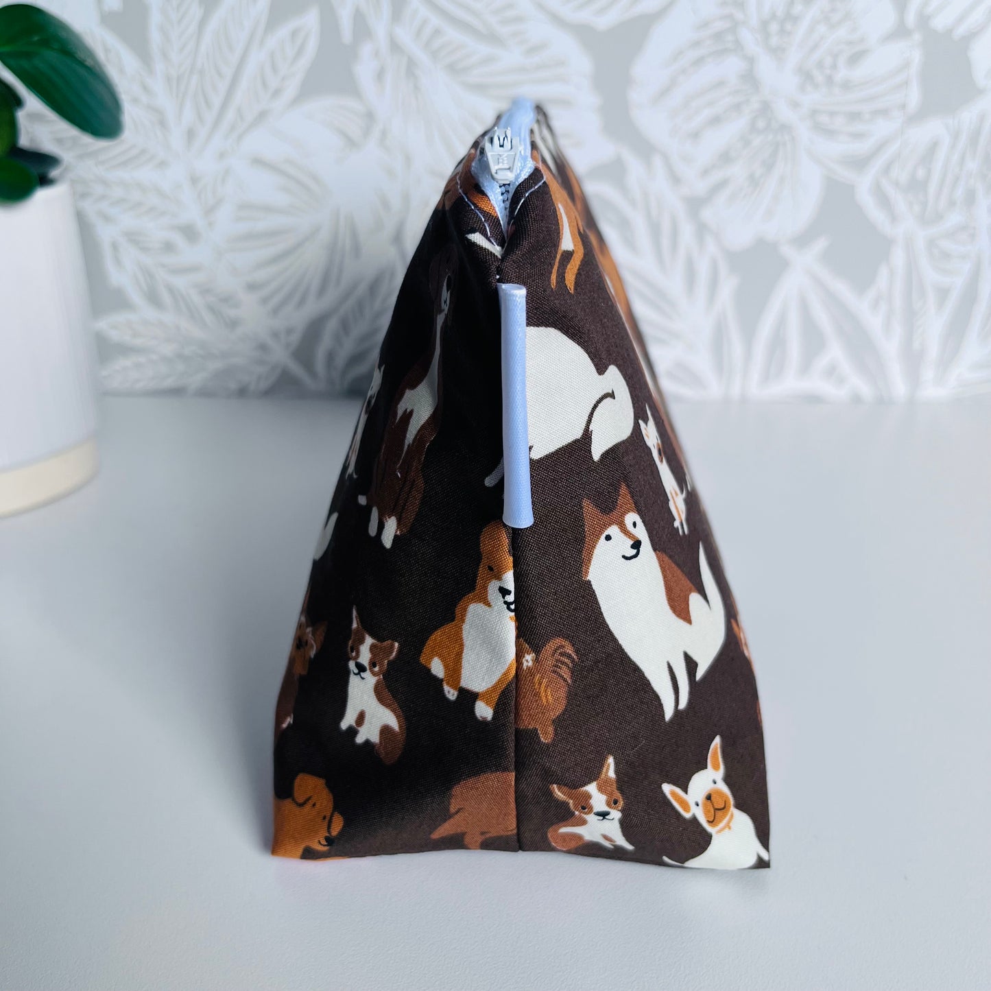 Dogs on Brown Travel/Cosmetic Bag