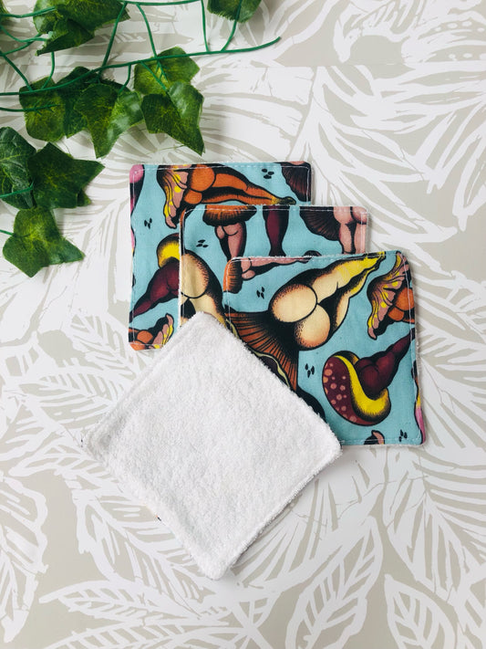 Blue Mushroom Bum Face Wipe