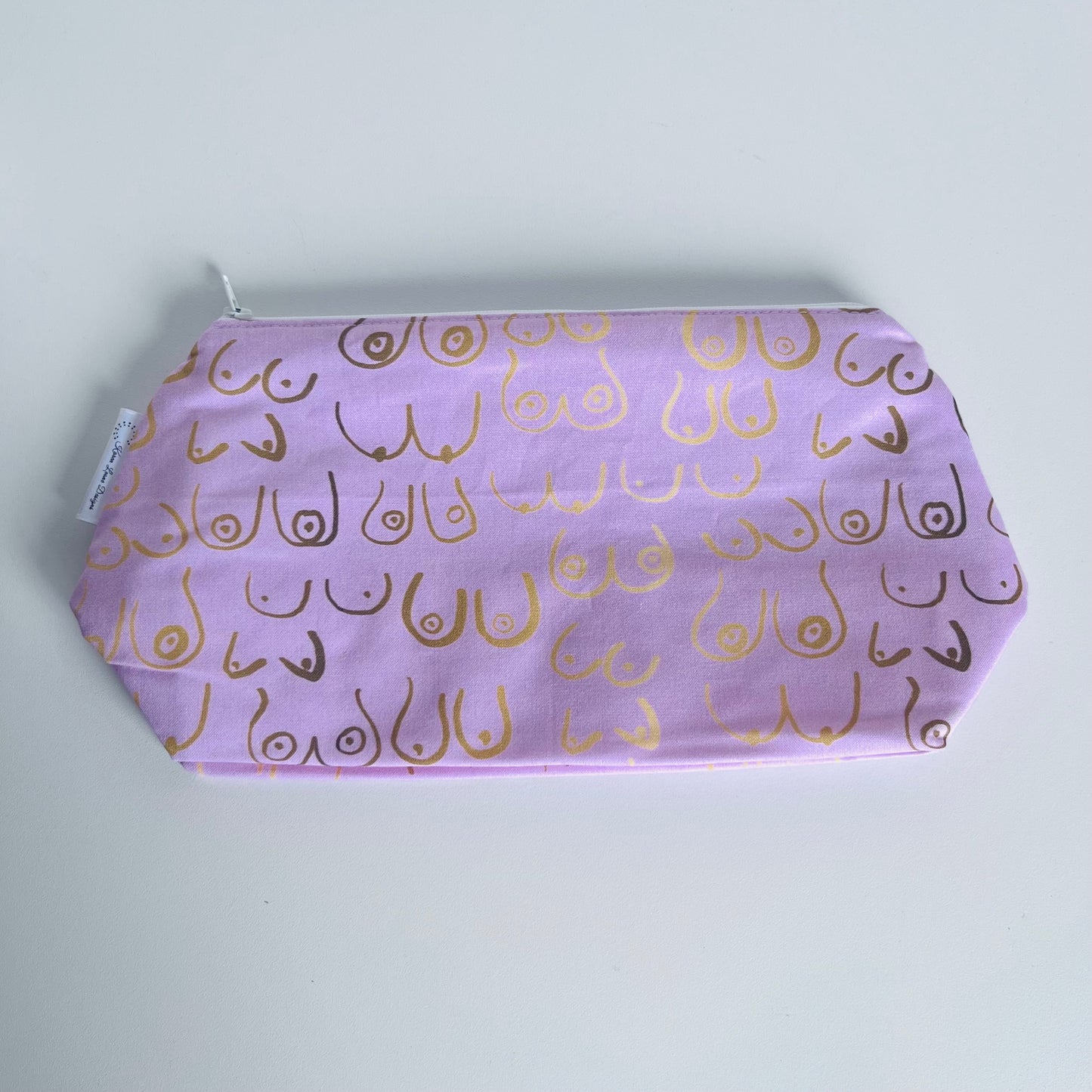Pink with Gold Boob Travel/Cosmetic Bag