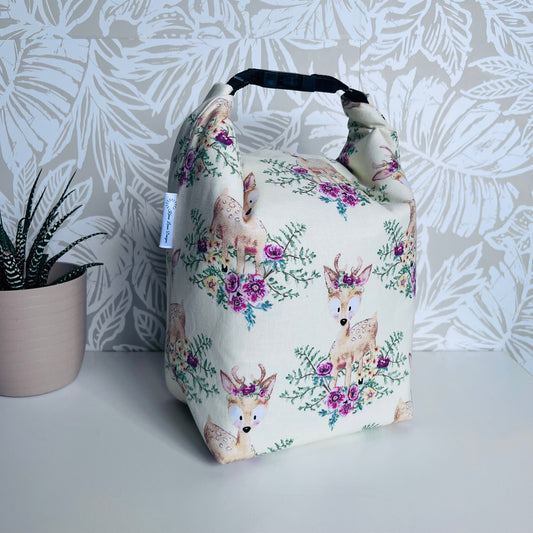 Floral Deer  Lunch Bag