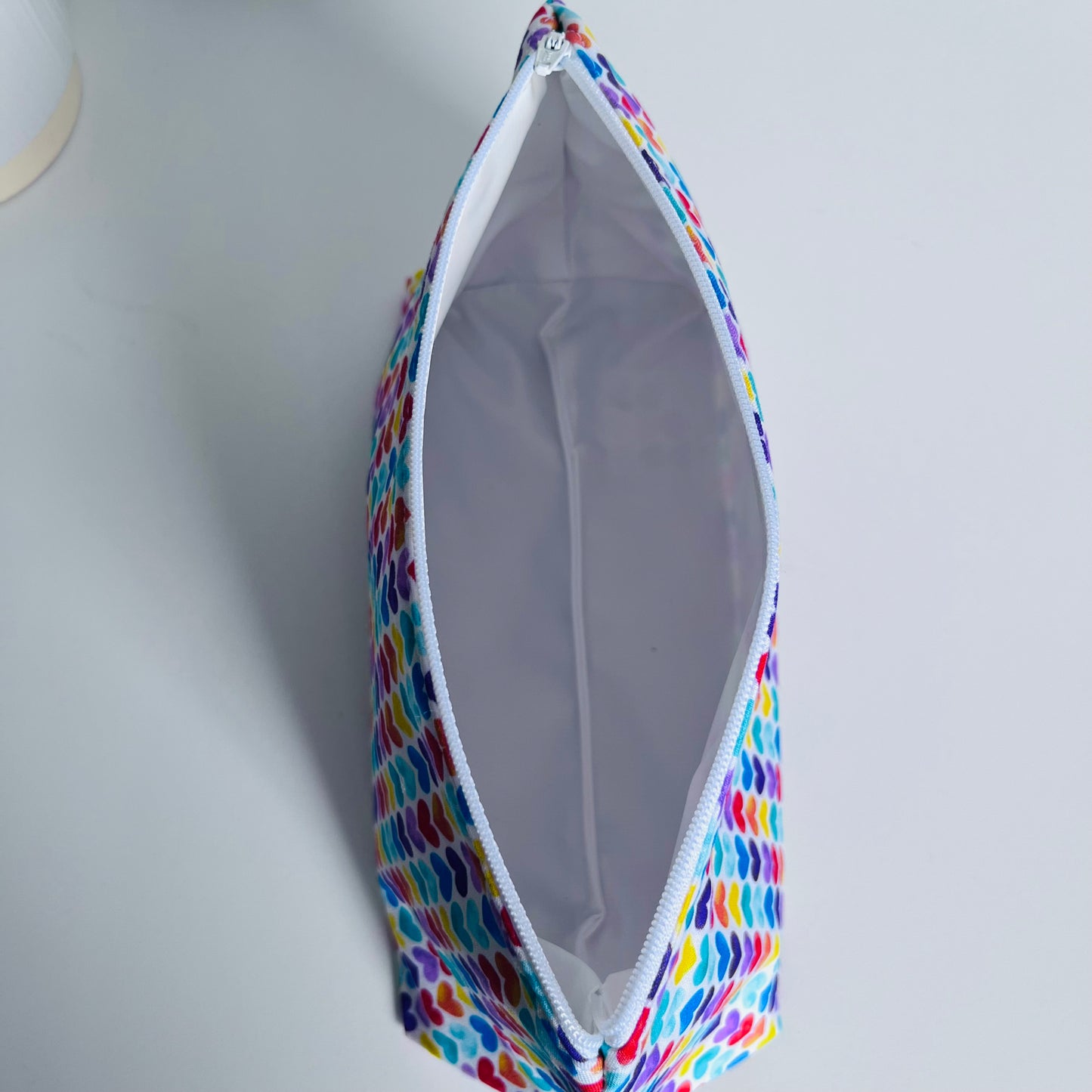Rainbow Hearts Travel/Cosmetic Bag