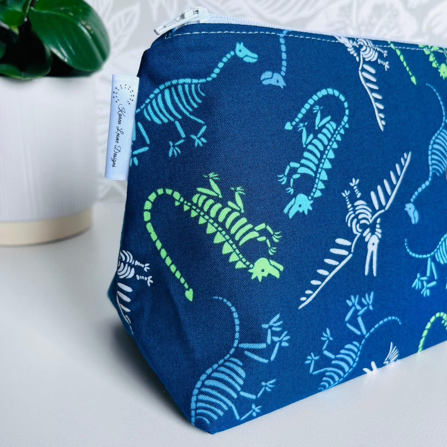 Dino Skeleton Travel/Cosmetic Bag