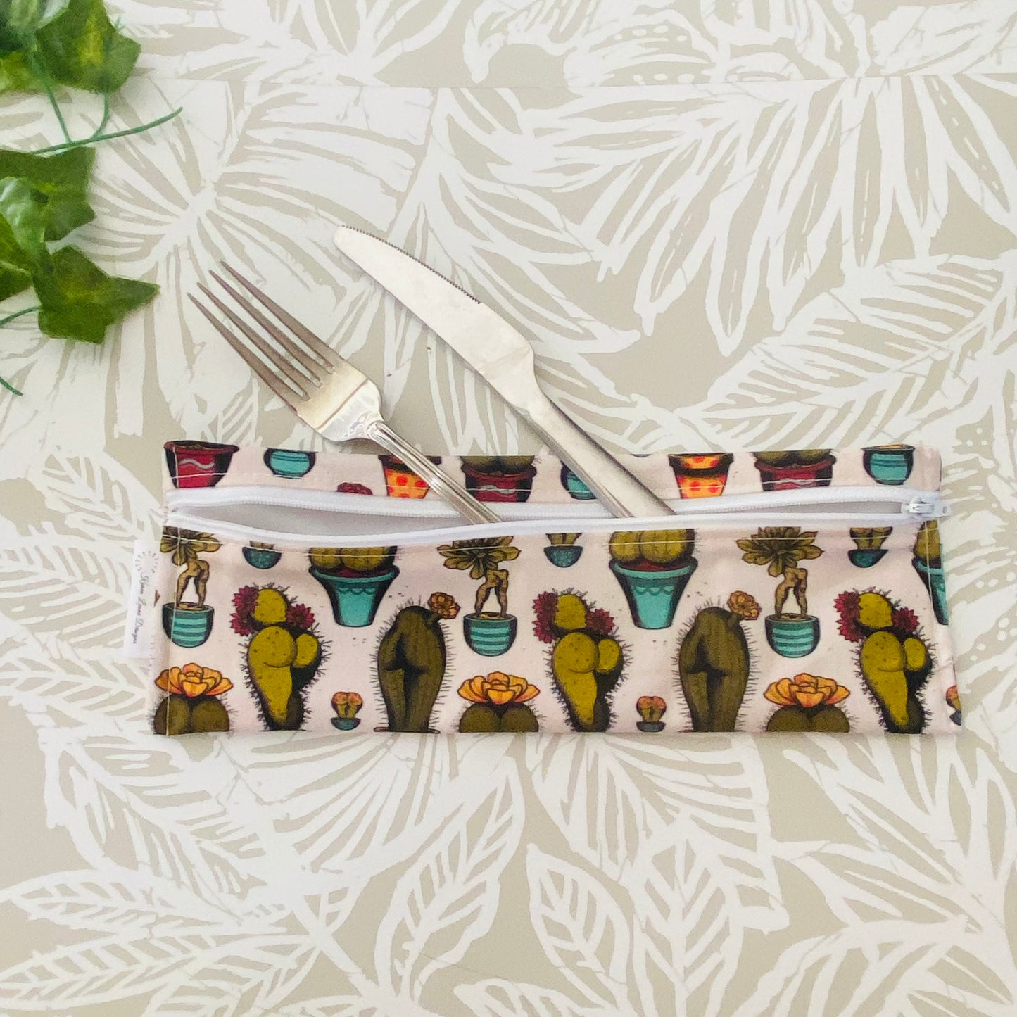 Cactus Bum Cutlery/Travel Bag