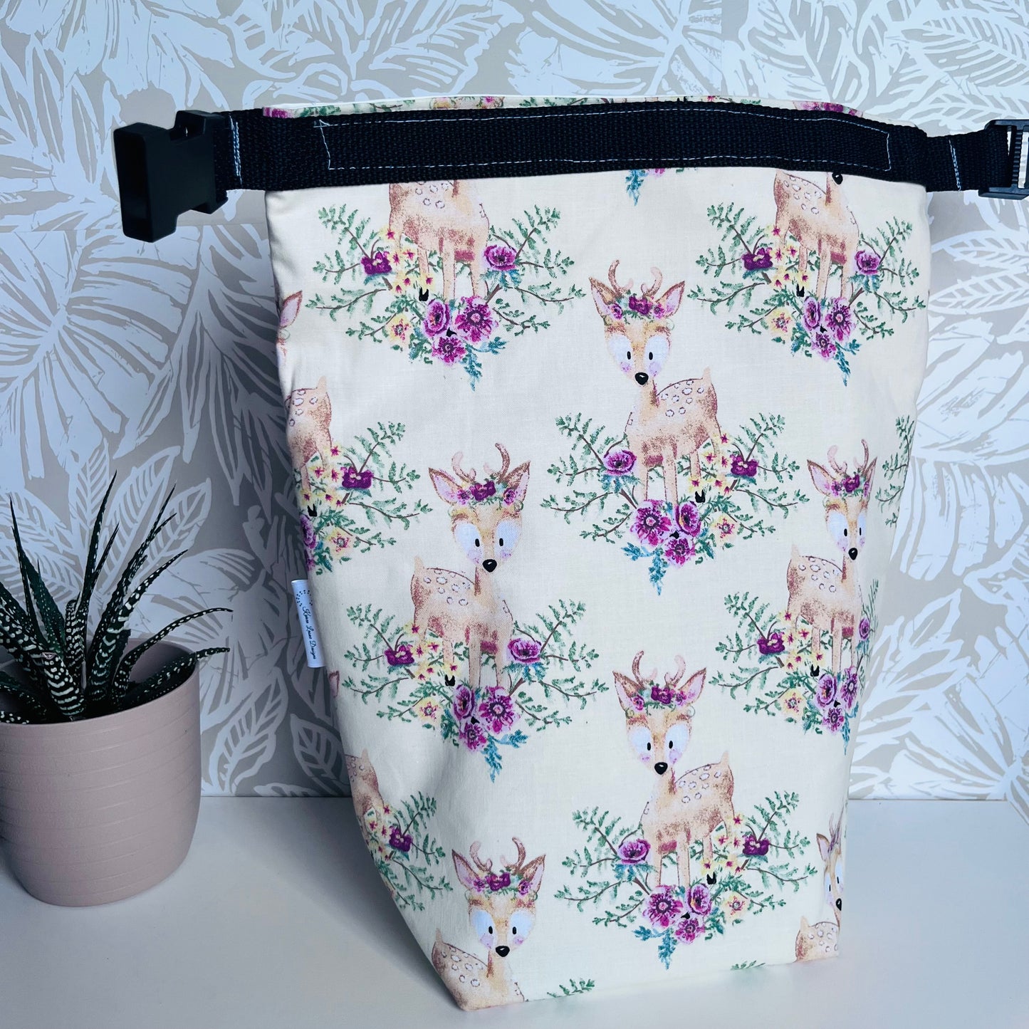 Floral Deer Lunch Bag