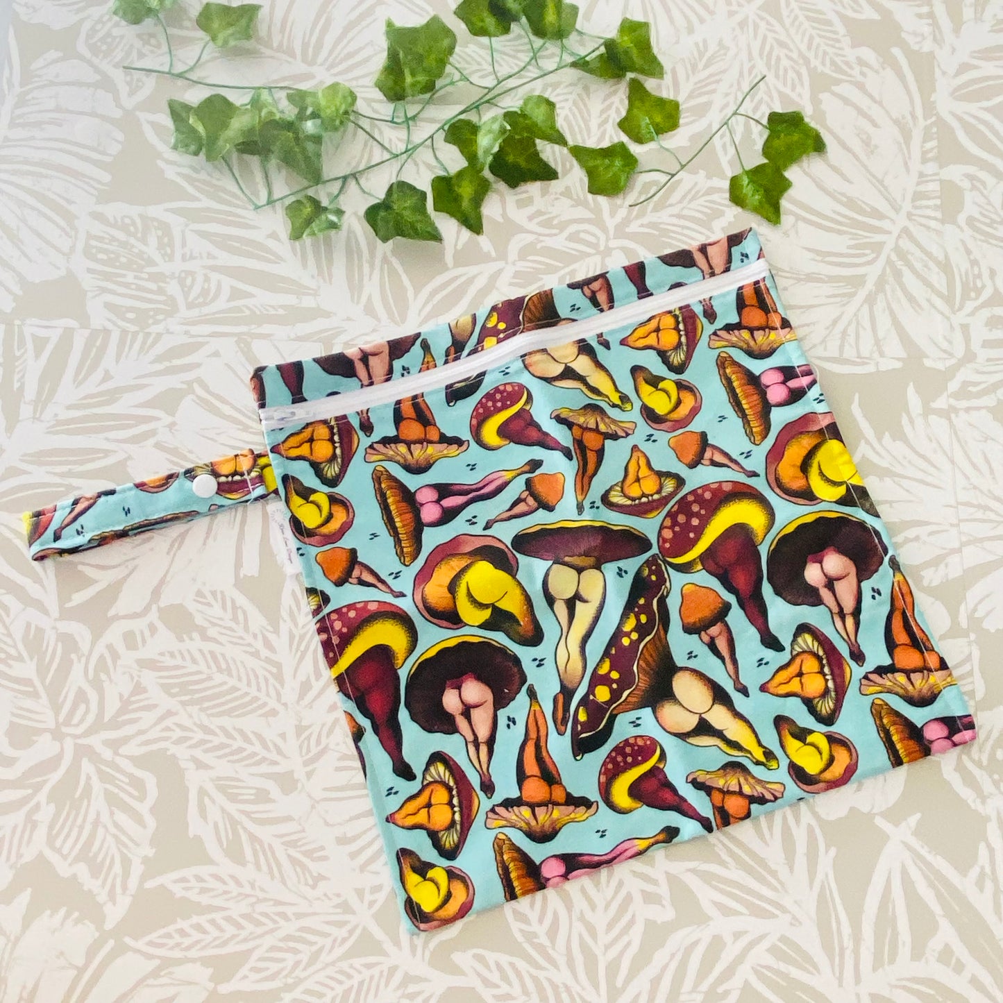 Blue Mushroom Bum Wet Bag