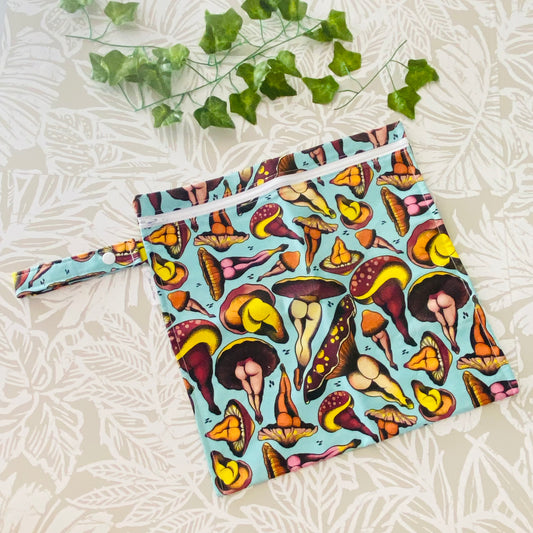 Blue Mushroom Bum Wet Bag