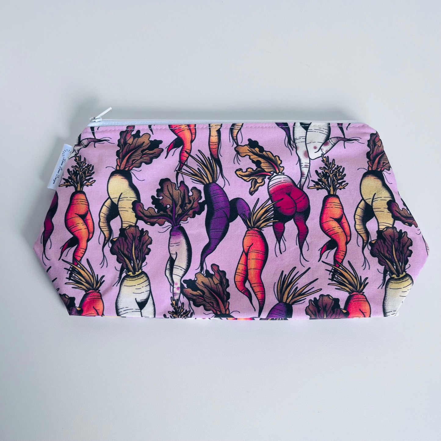 Pink Veggie Legs Travel/Cosmetic Bag