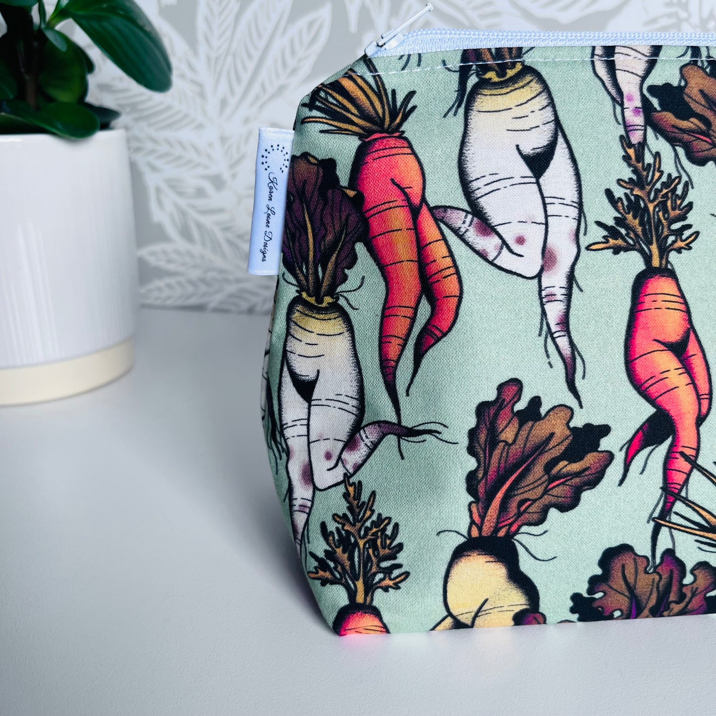 Green Veggie Legs Travel/Cosmetic Bag