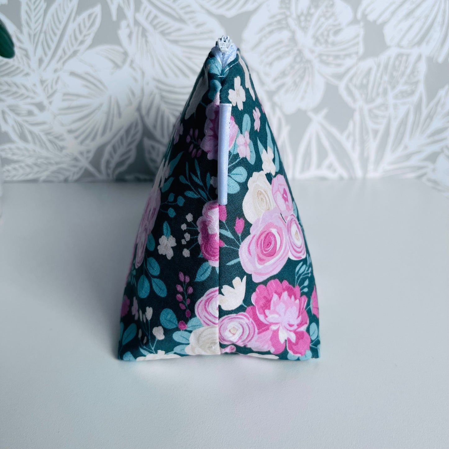 Green Floral Travel/Cosmetic Bag
