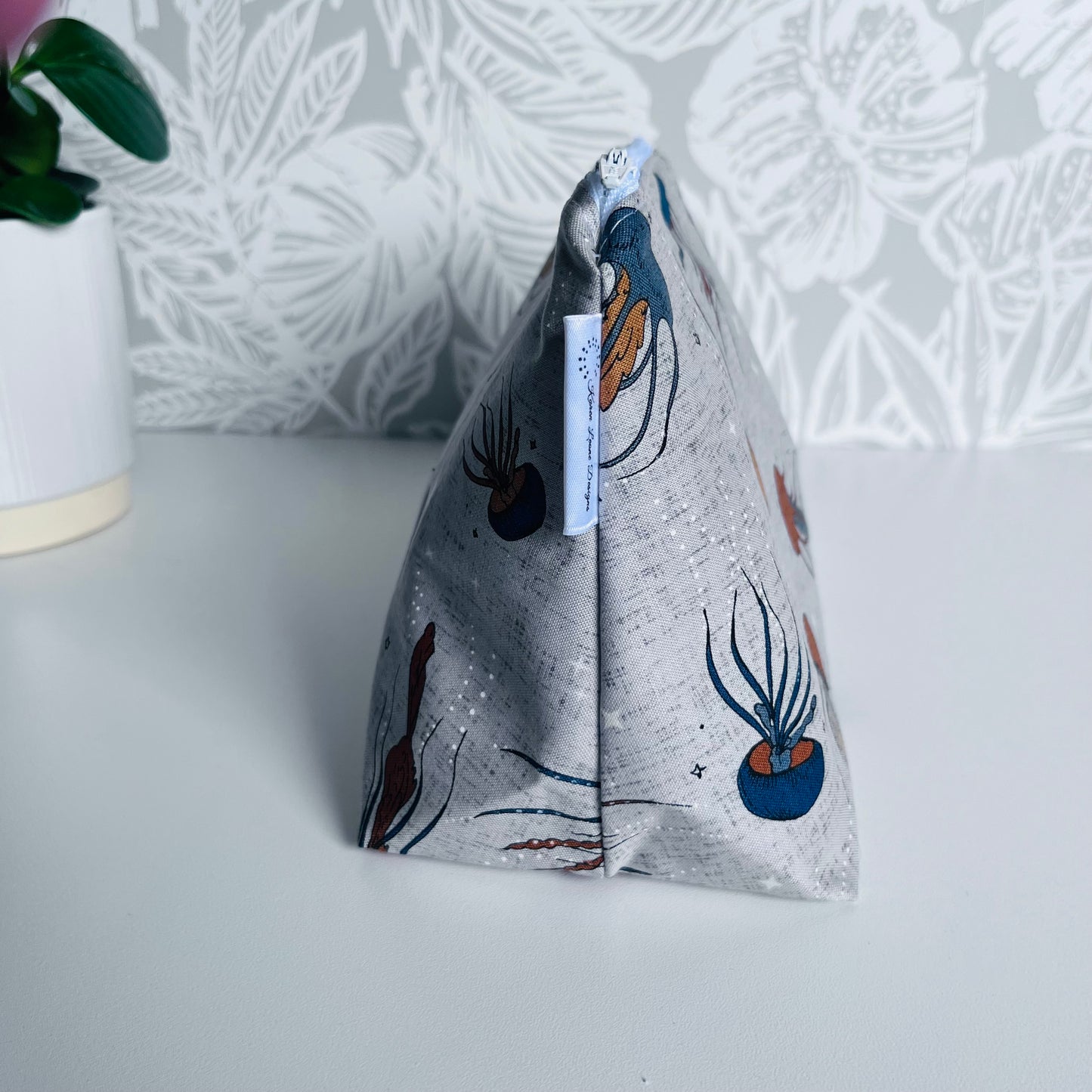 Grey Jelly Fish Travel/Cosmetic Bag