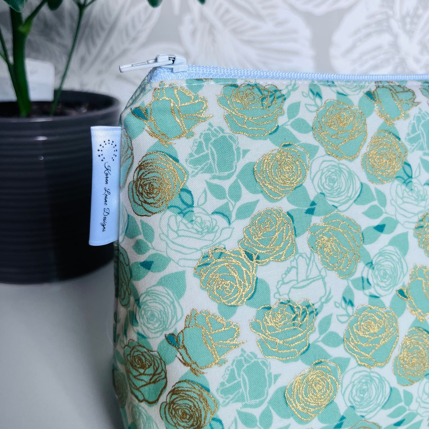 Green Rose Travel/Cosmetic Bag