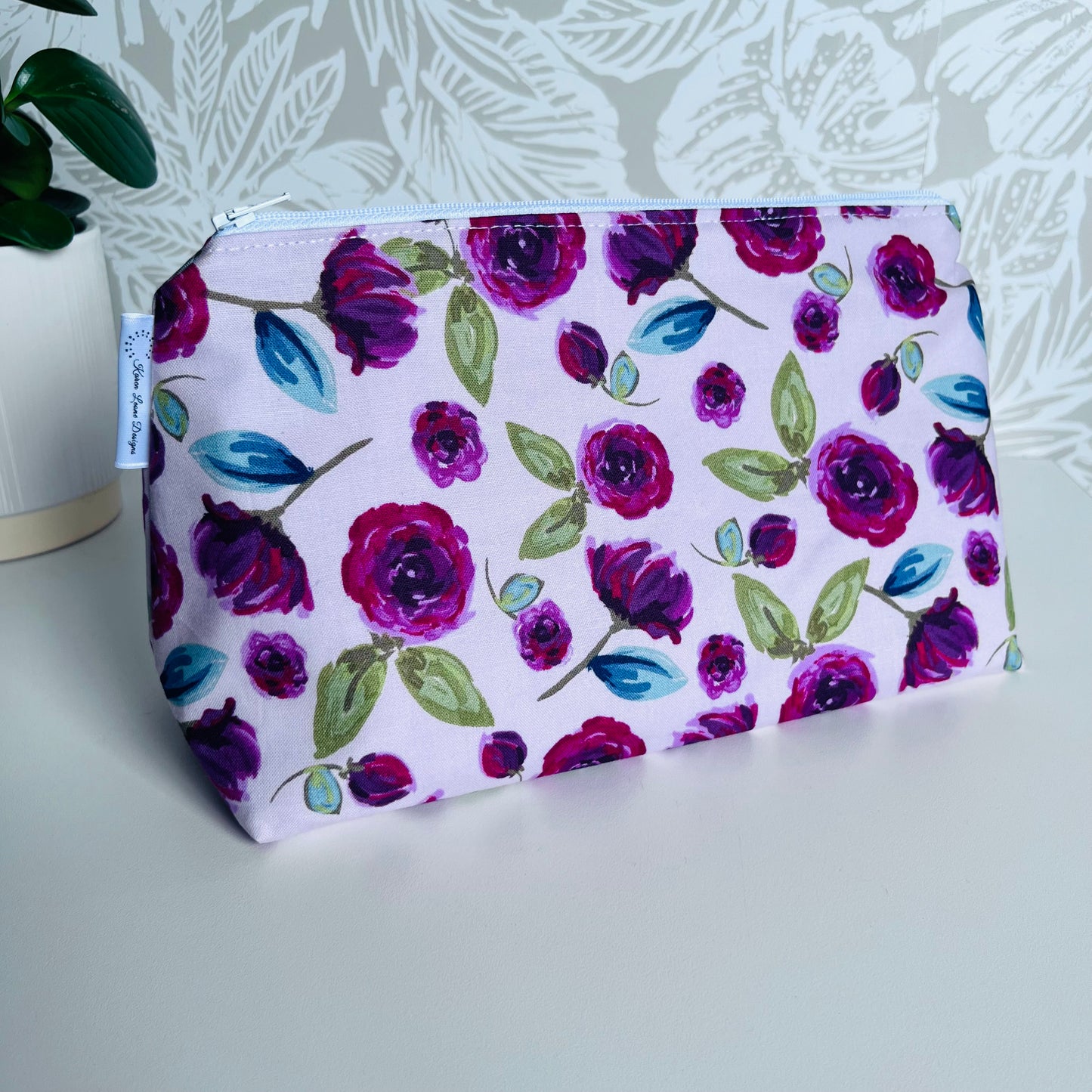 Pink Floral Bag Travel/Cosmetic Bag
