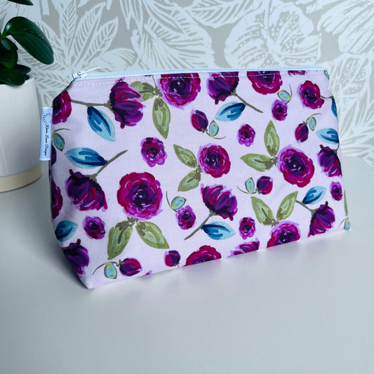 Pink Floral Bag Travel/Cosmetic Bag