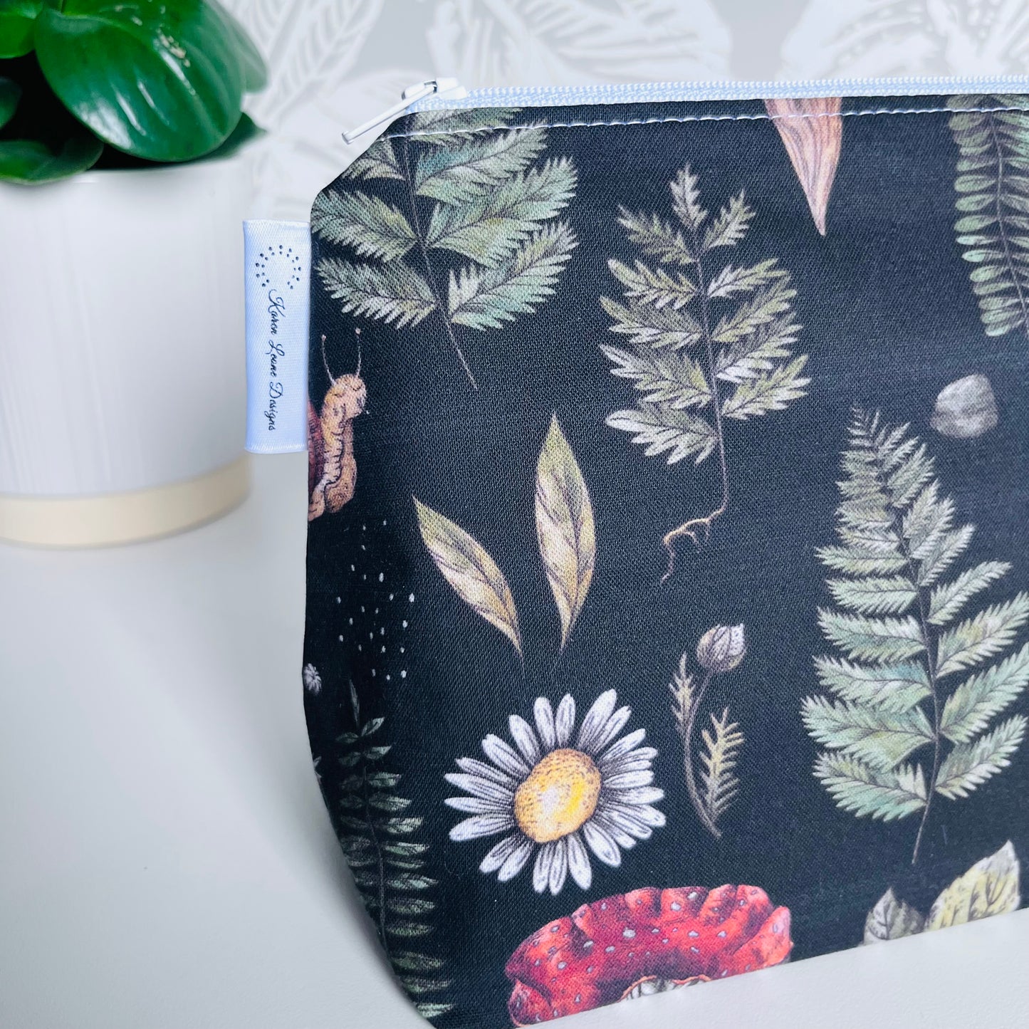 Botanical Mushroom Travel/Cosmetic Bag