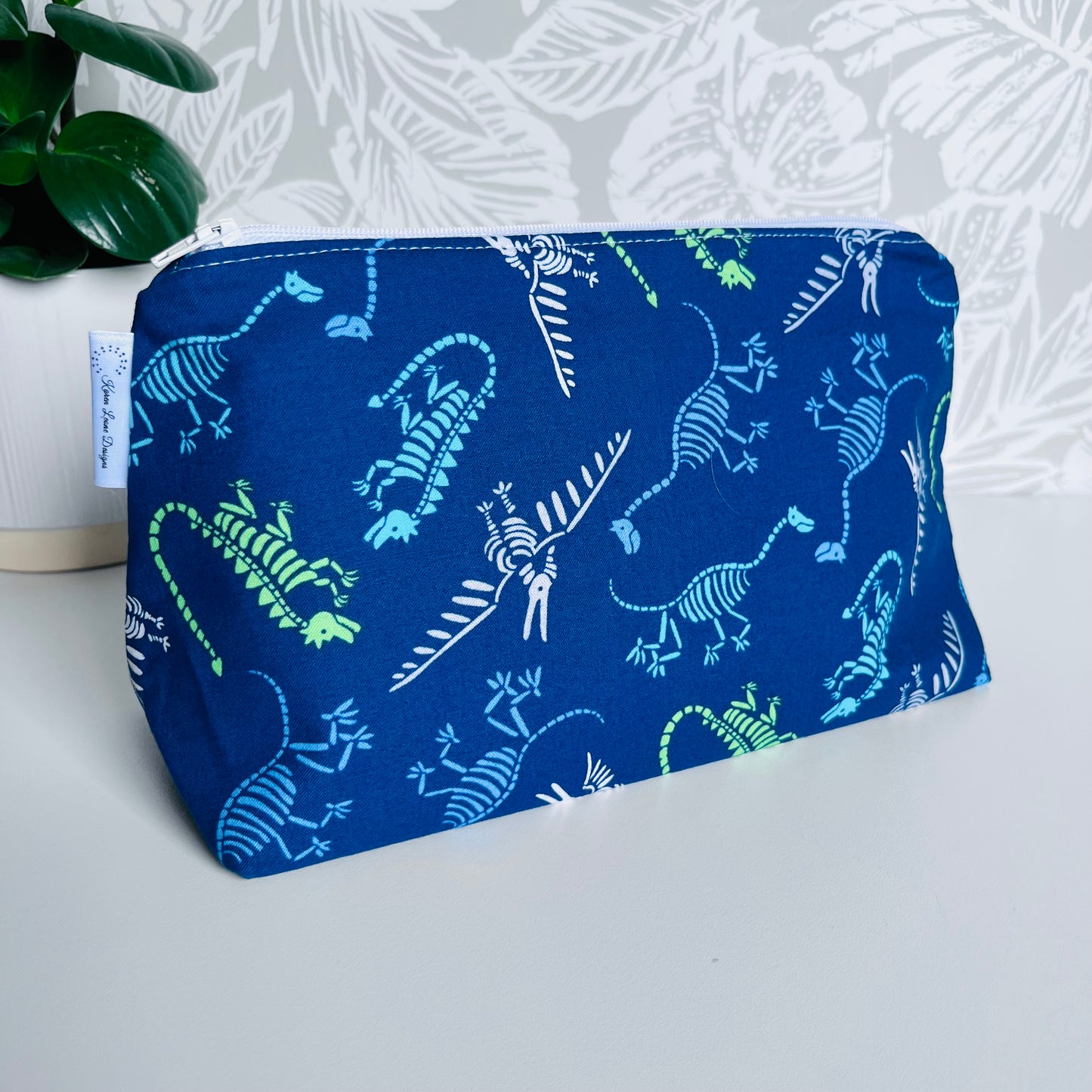 Dino Skeleton Travel/Cosmetic Bag