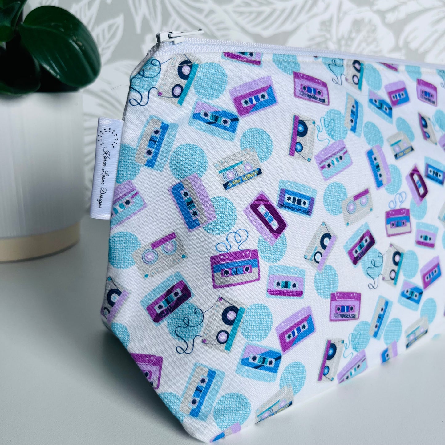 Retro Cassette Tape Travel/Cosmetic Bag