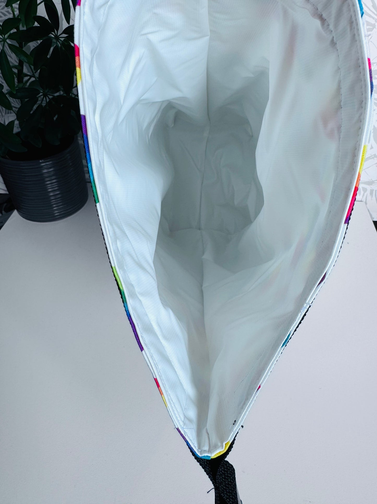Geo Rainbow Hearts Lunch Bag