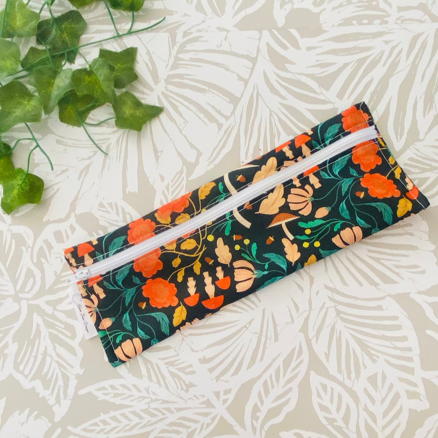 Floral Mushroom Cutlery/Travel Bag