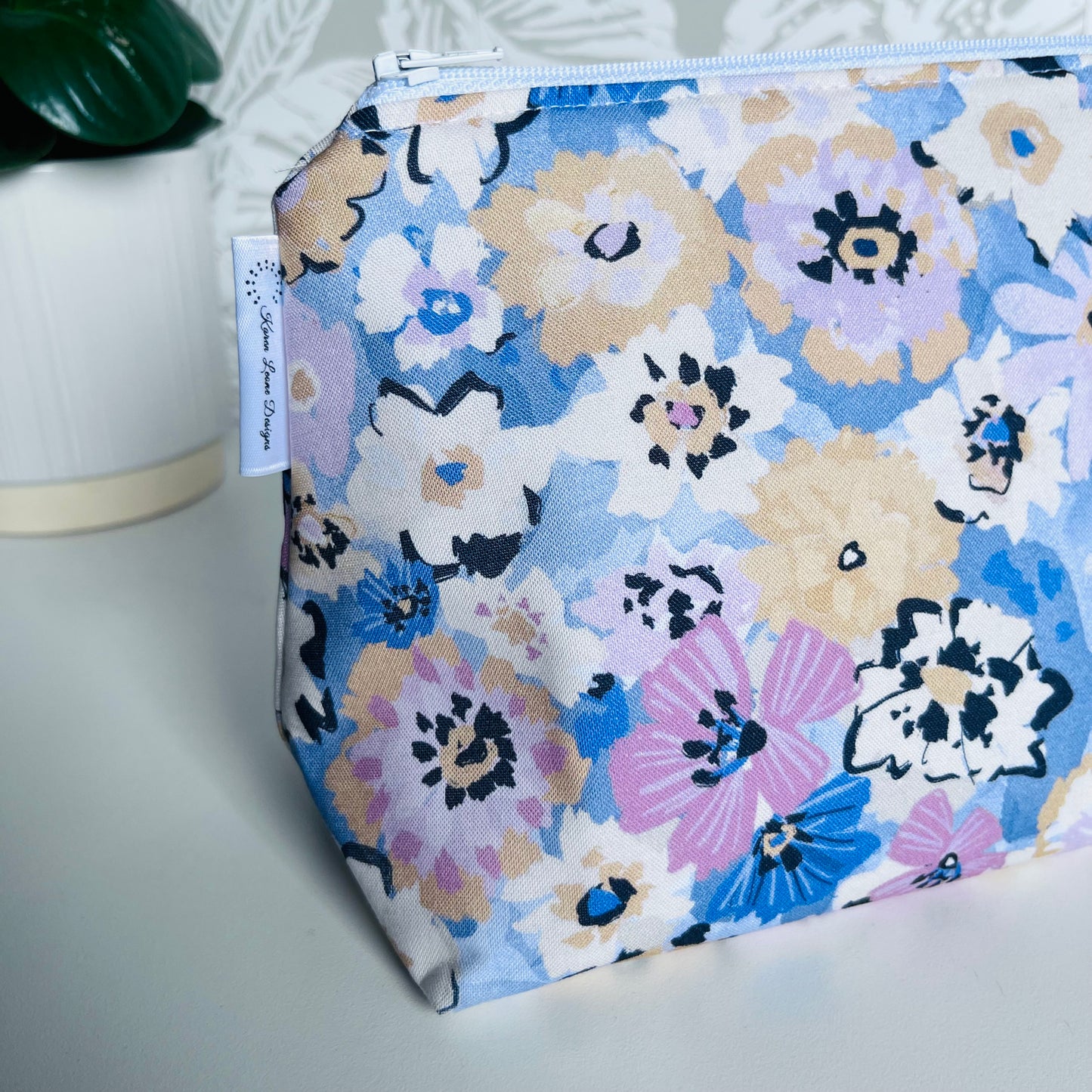 Purple Florals Travel/Cosmetic Bag