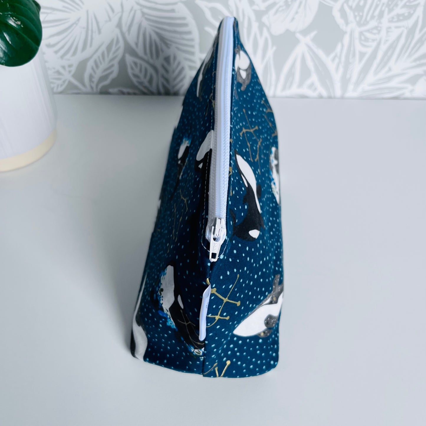 Whale and Constilation Travel/Cosmetic Bag