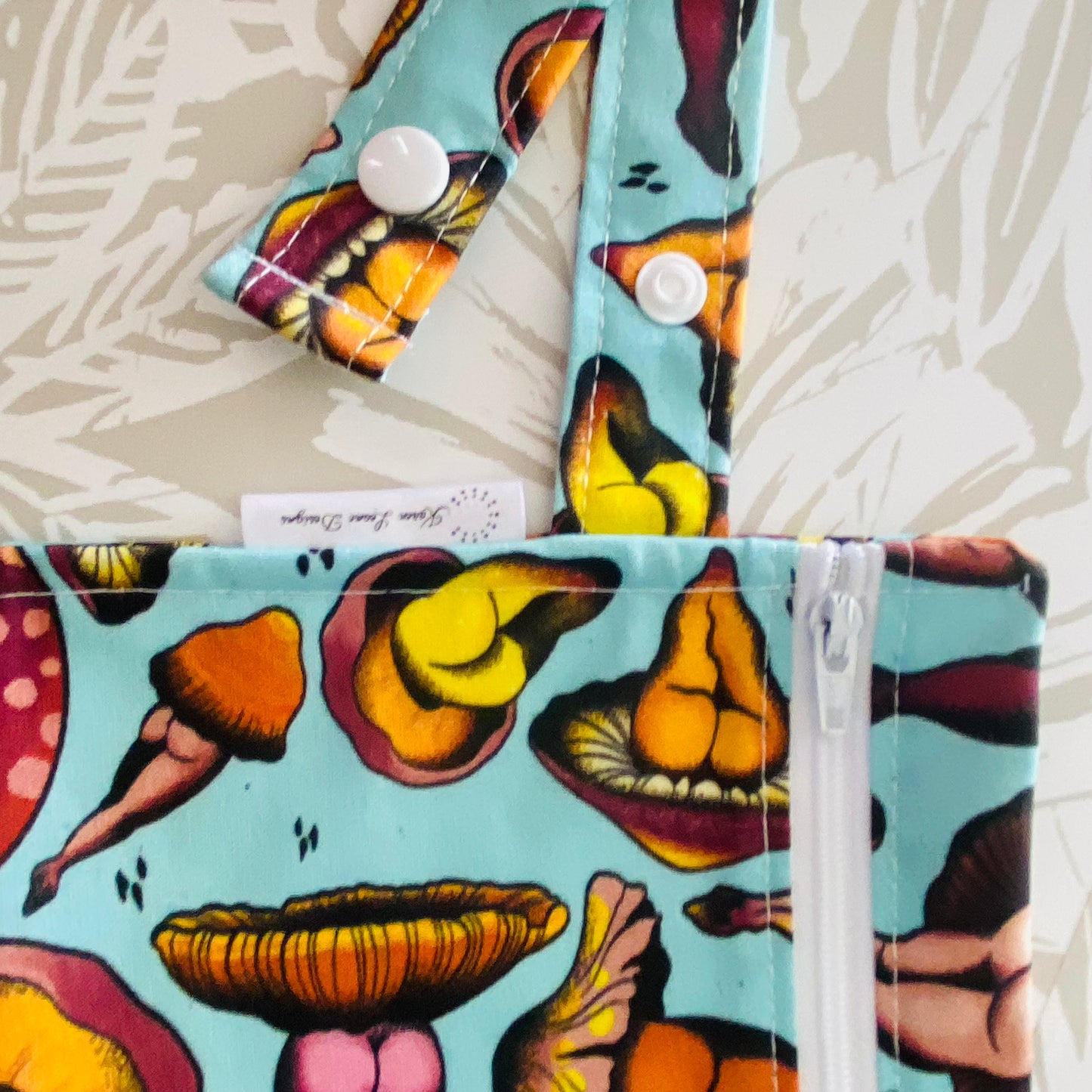 Blue Mushroom Bum Wet Bag