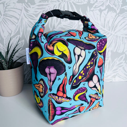 Blue Mushroom Bum Lunch Bag
