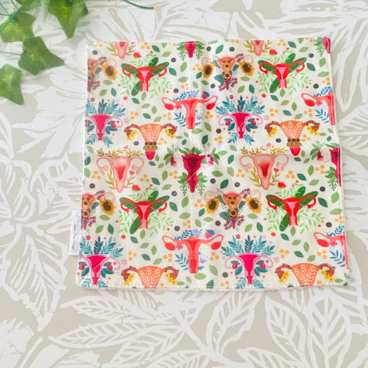 Floral & Uterus Wash Cloth