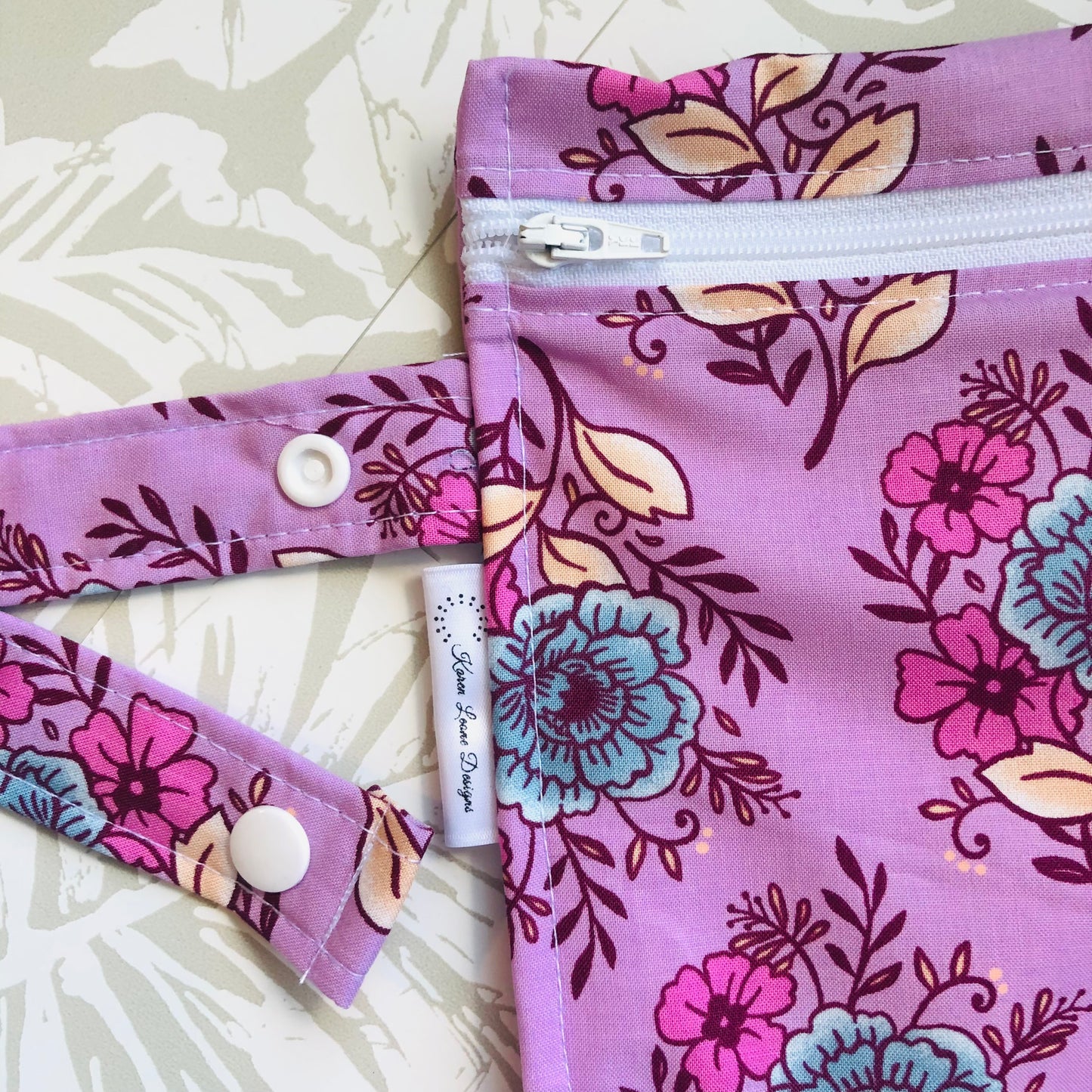 Purple Floral Wet Bag