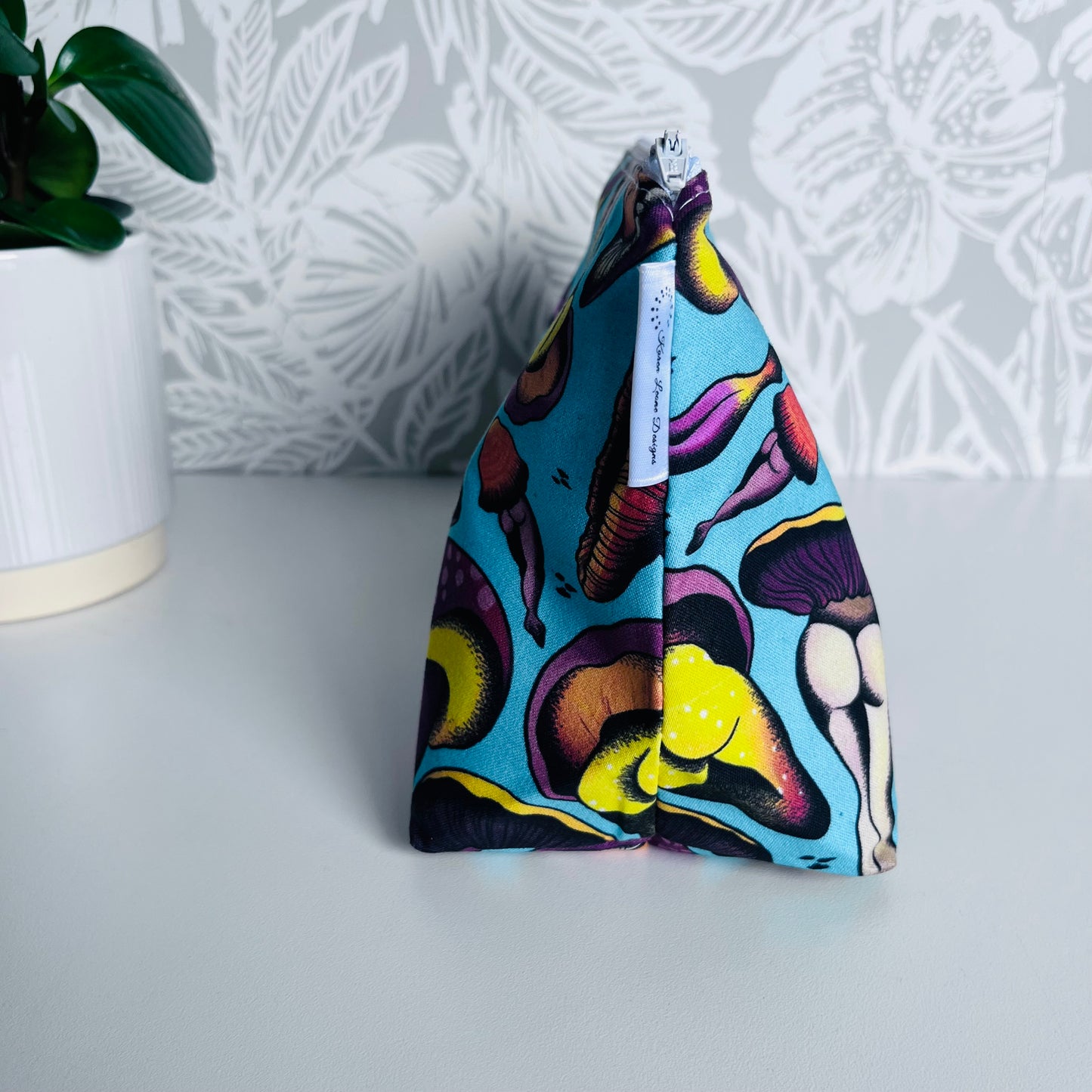 Blue Mushroom Bum Travel/Cosmetic Bag