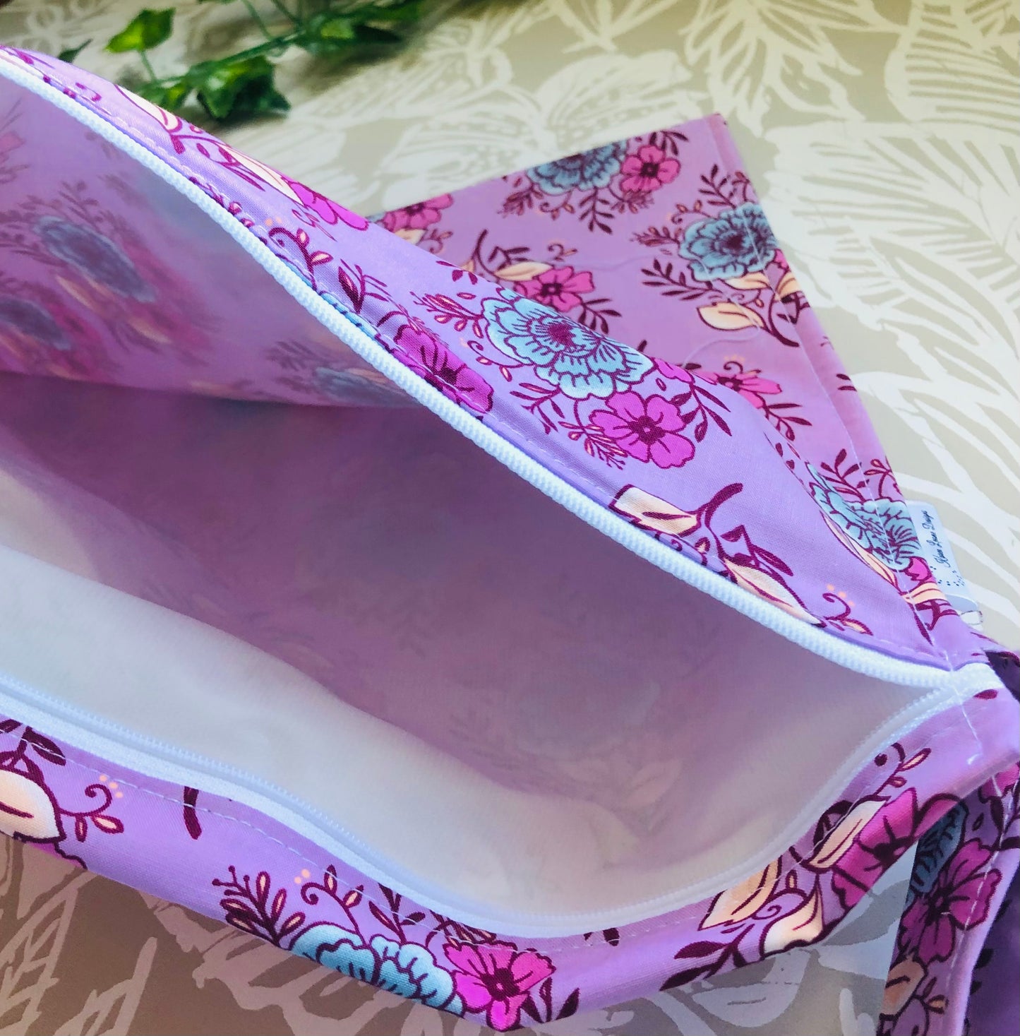 Purple Floral Wet Bag