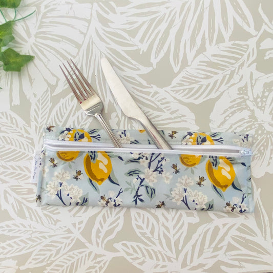 Bee & Lemon Cutlery/Travel Bag