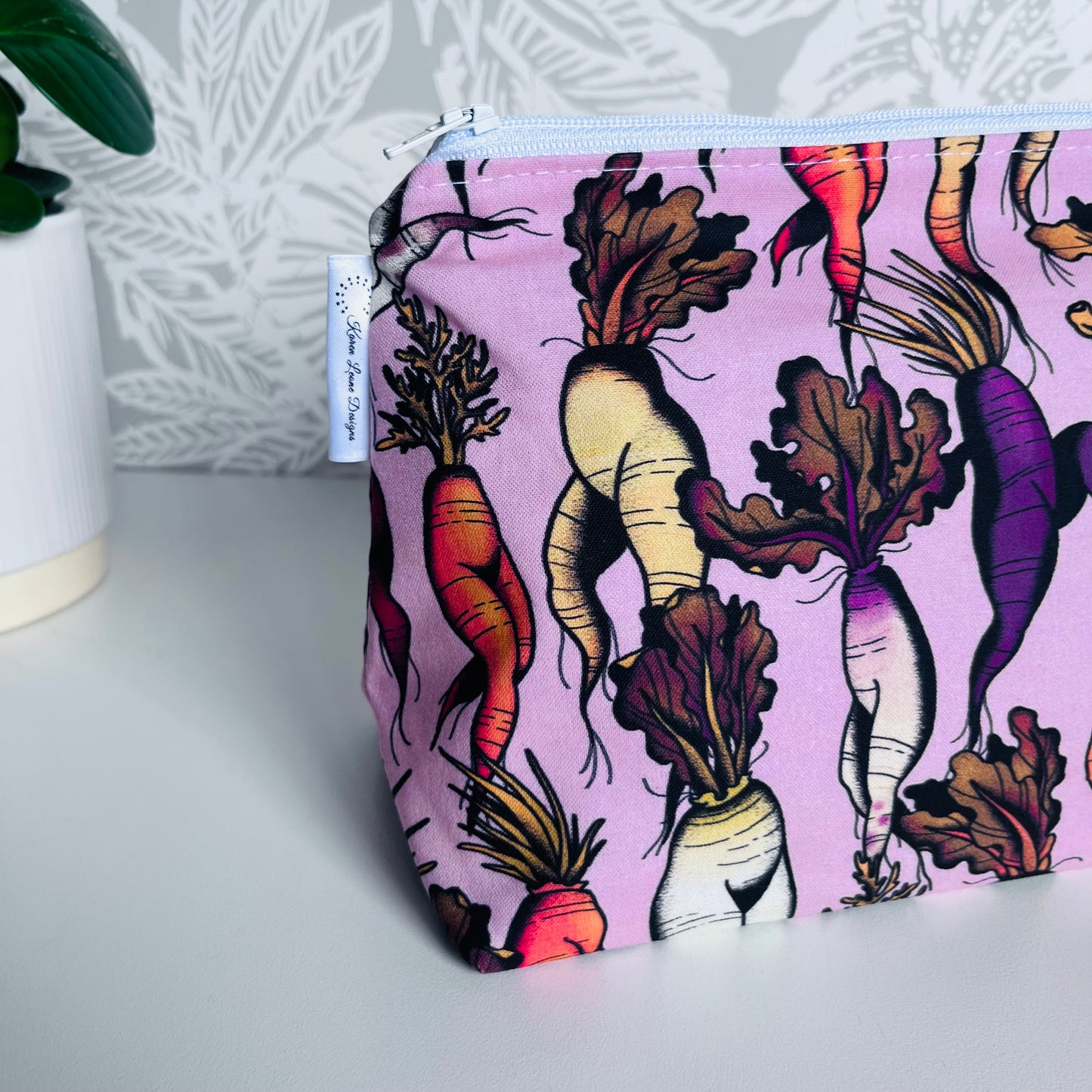 Pink Veggie Legs Travel/Cosmetic Bag