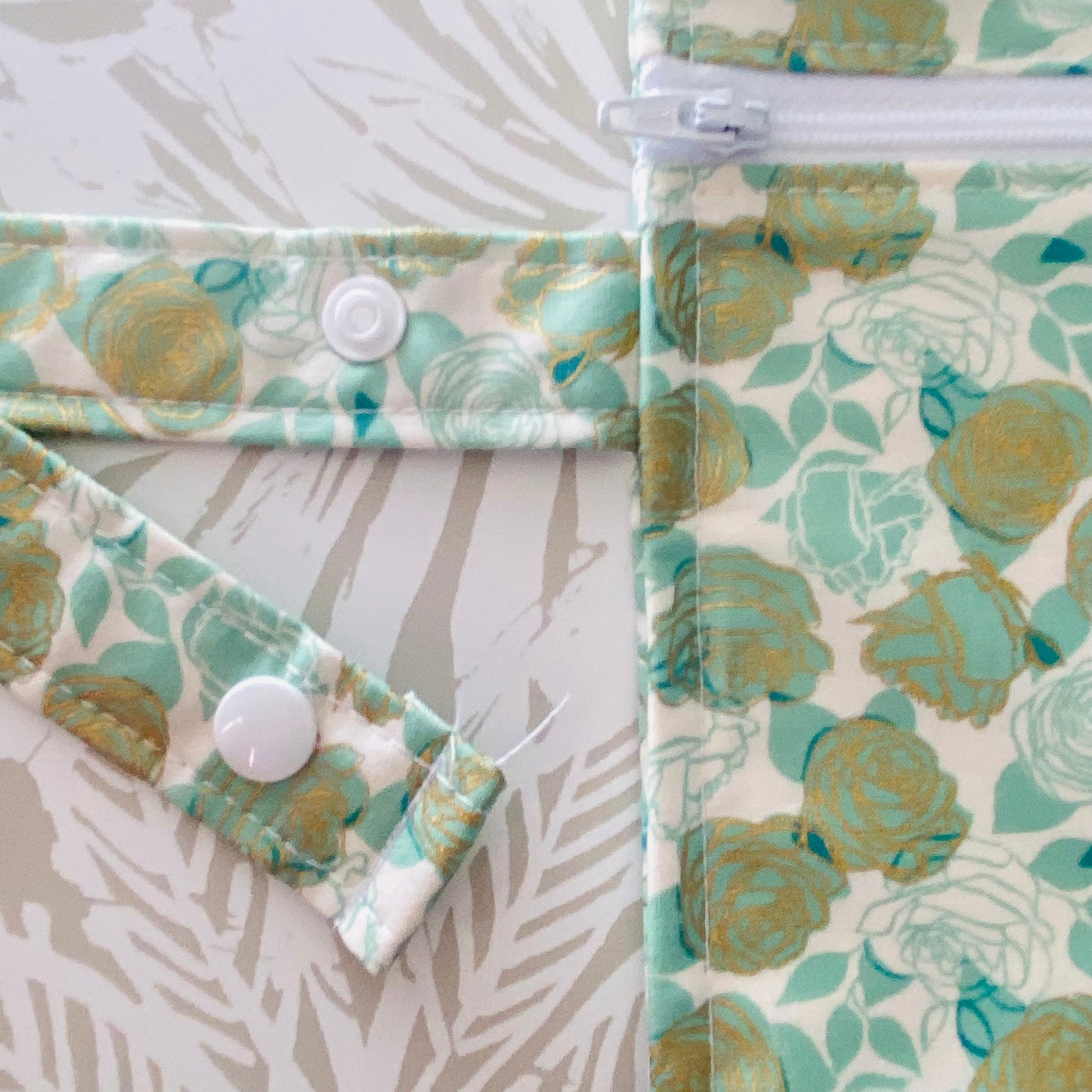 Green Rose Wet Bag