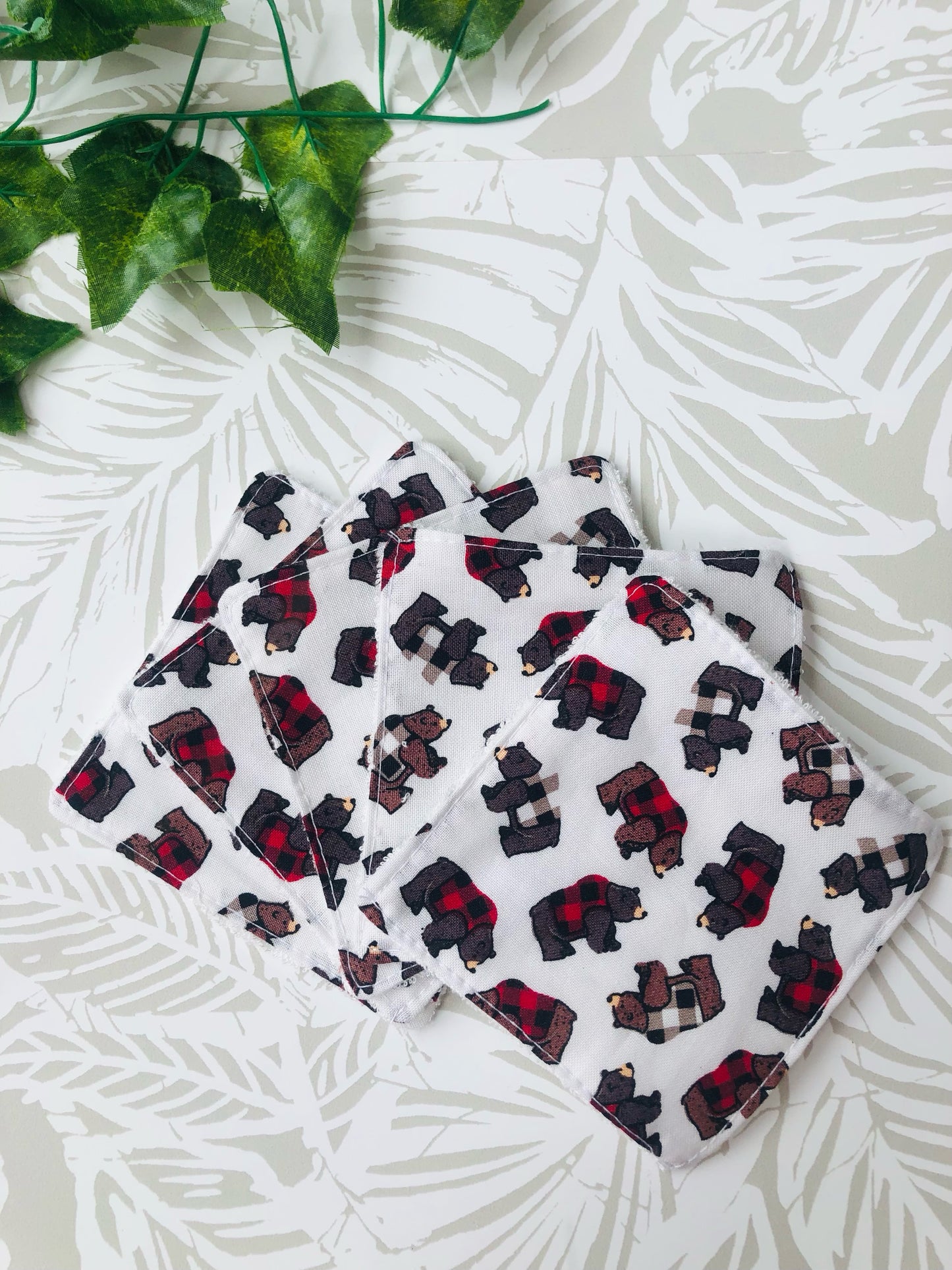 Plaid Bear Face Wipe