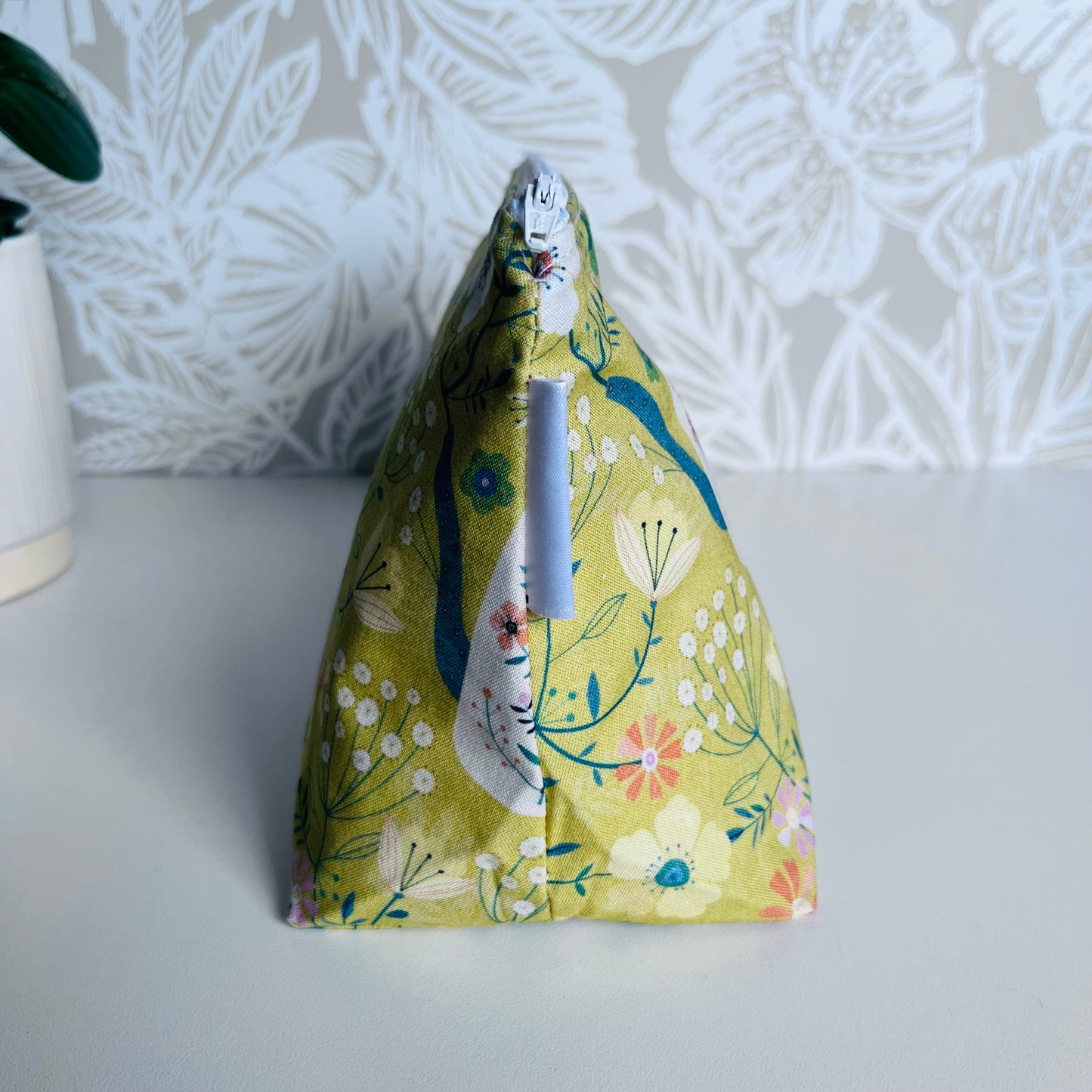 Yellow Spring Garden Travel/Cosmetic Bag