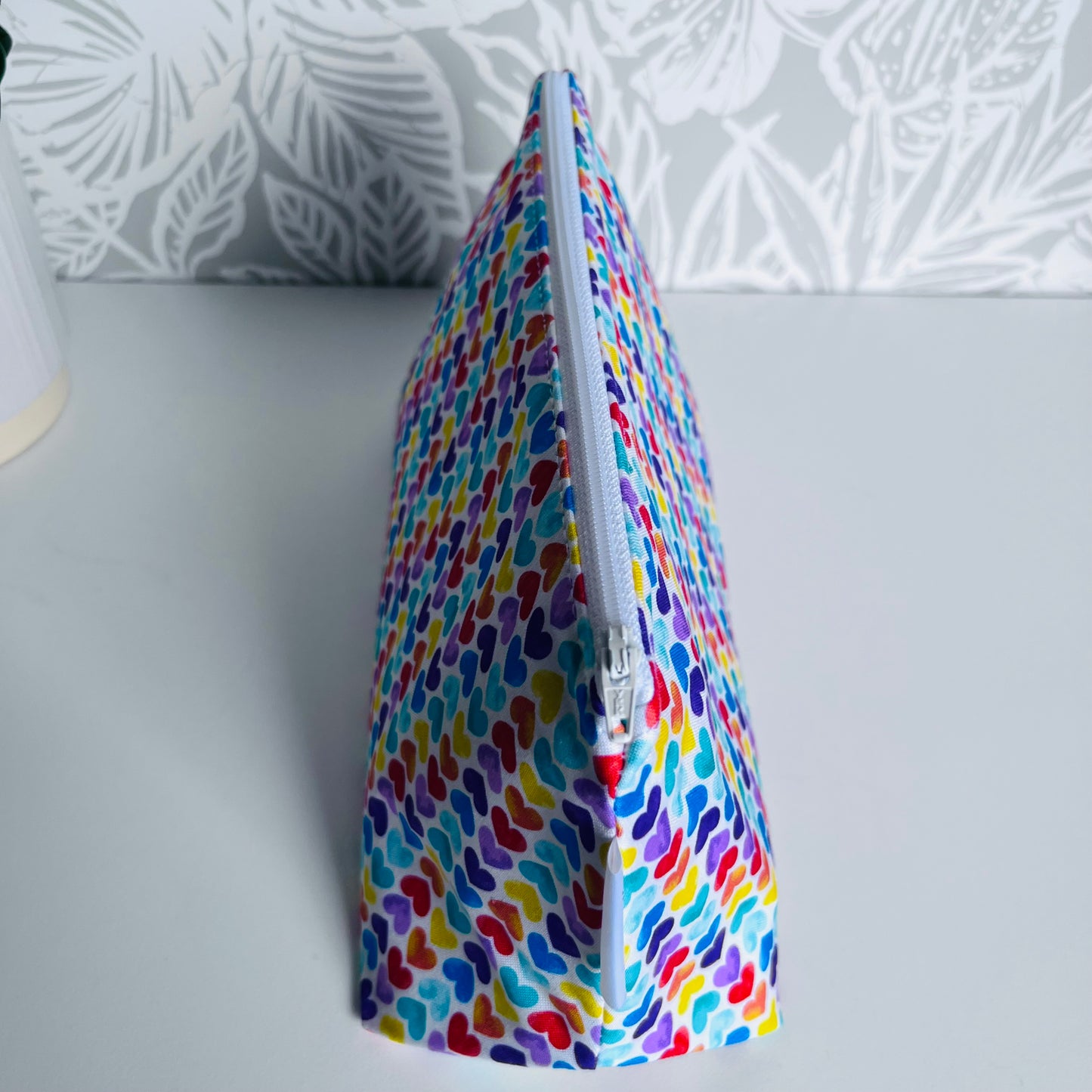 Rainbow Hearts Travel/Cosmetic Bag