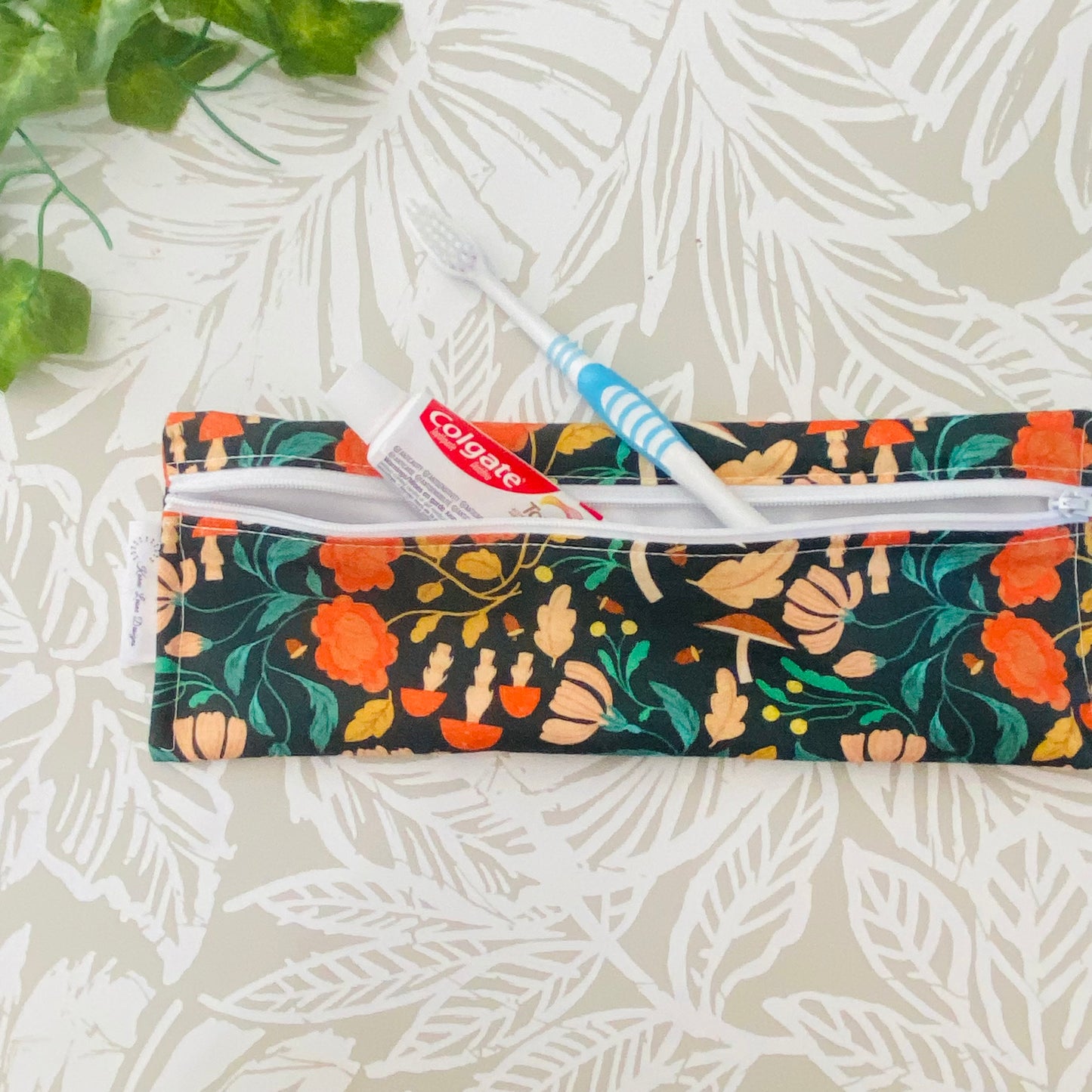 Floral Mushroom Cutlery/Travel Bag