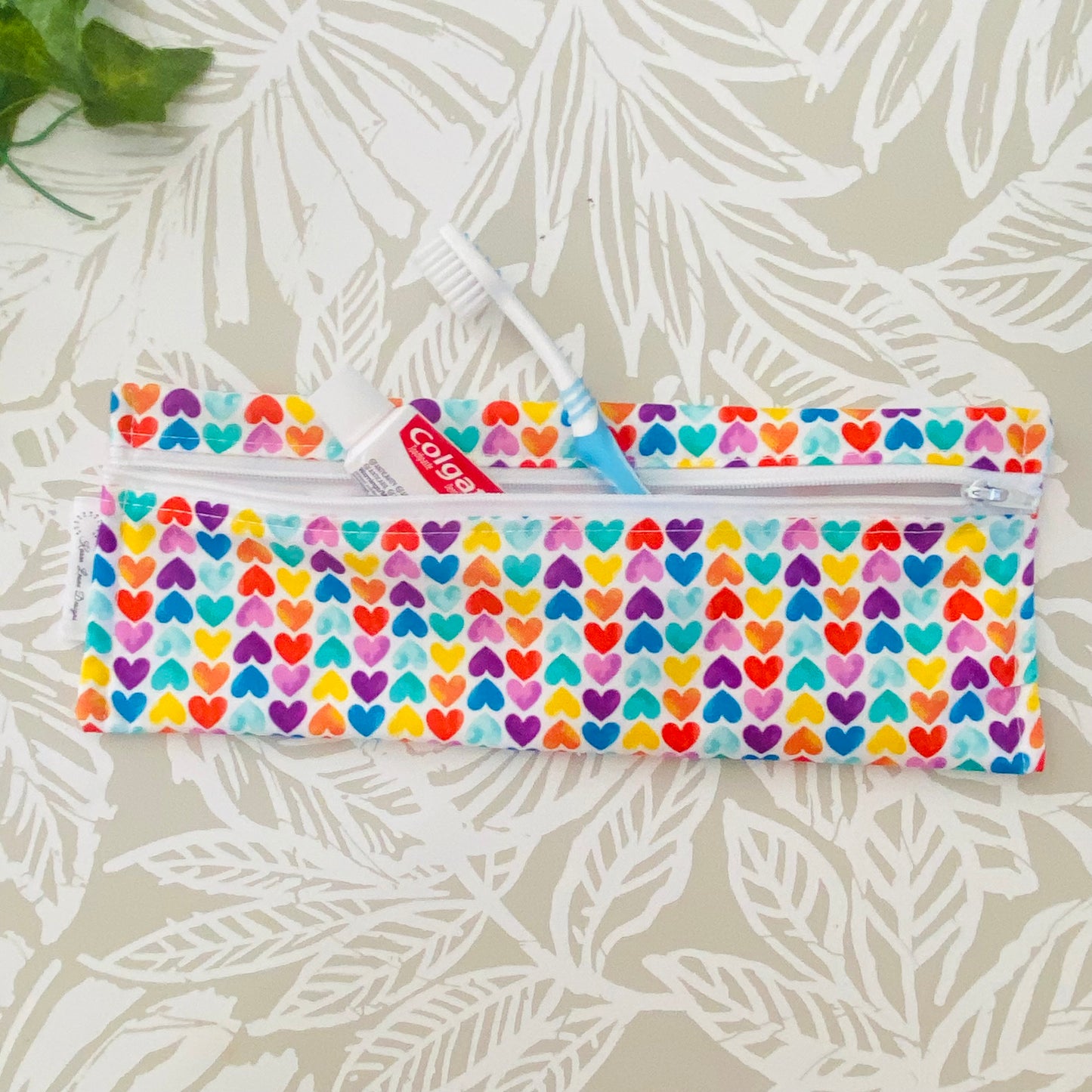 Rainbow Hearts Cutlery/Travel Bag