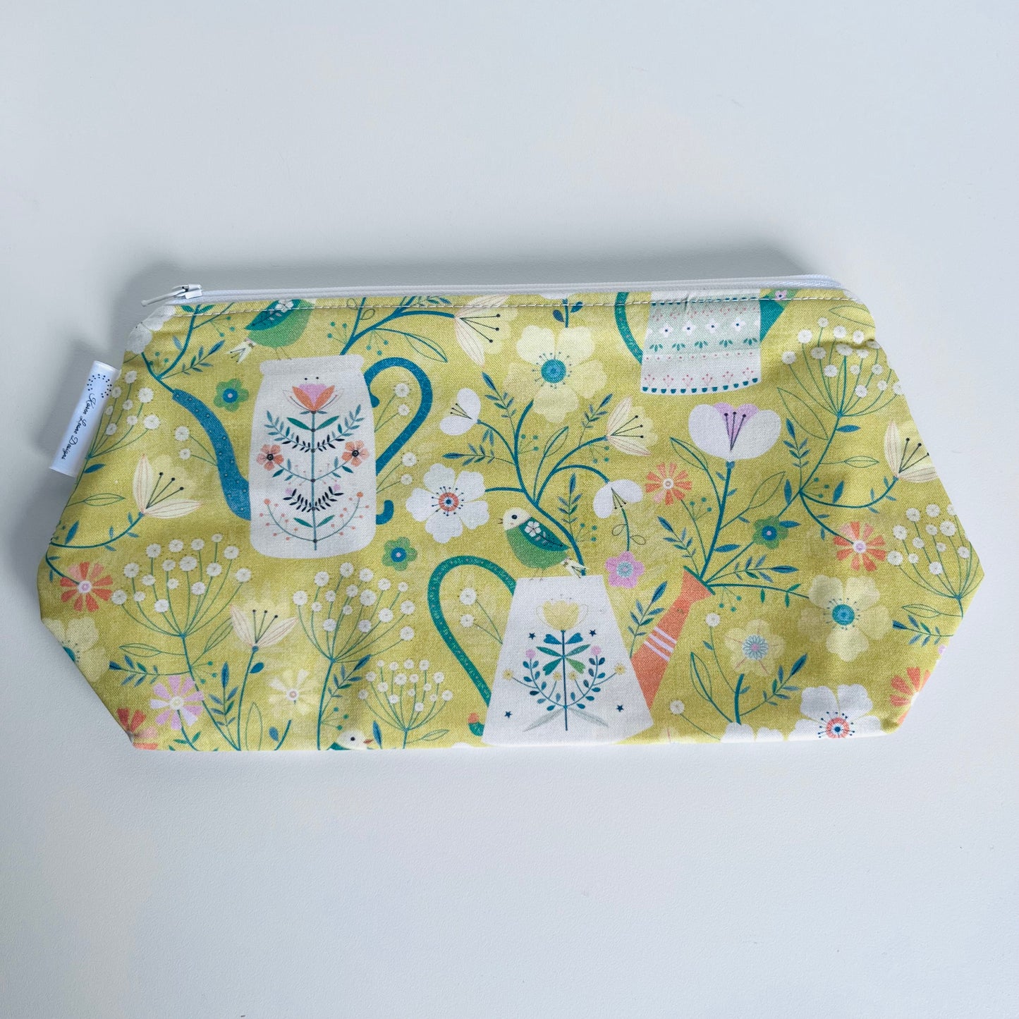 Yellow Spring Garden Travel/Cosmetic Bag