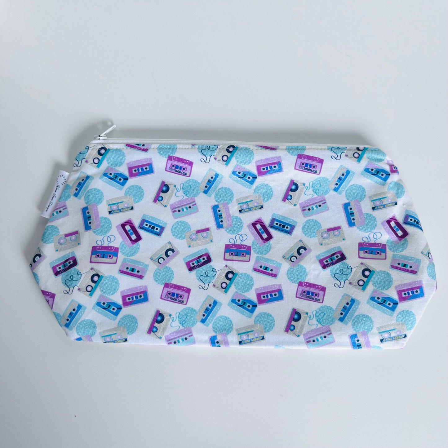 Retro Cassette Tape Travel/Cosmetic Bag