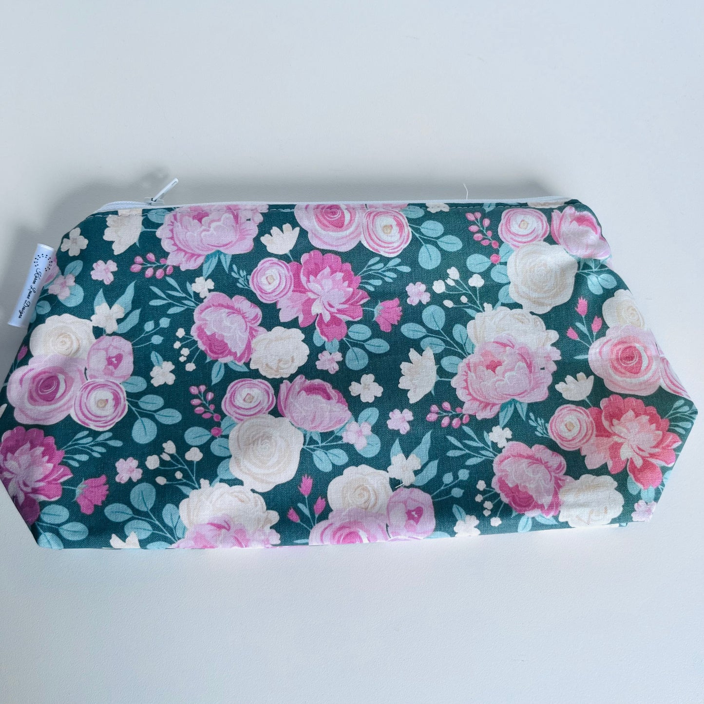 Green Floral Travel/Cosmetic Bag