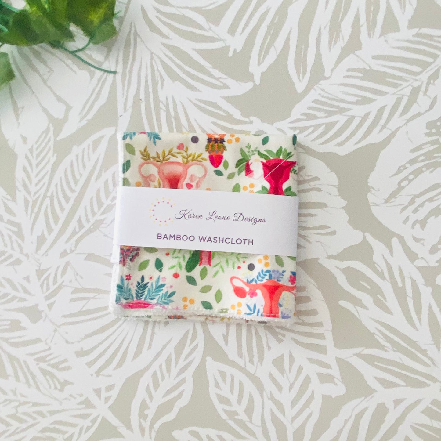 Floral & Uterus Wash Cloth