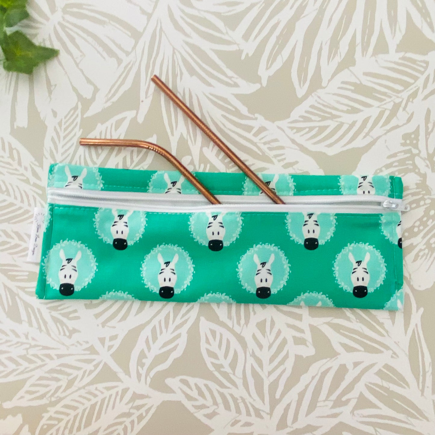 Green Zebra Cutlery/Travel Bag
