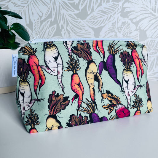 Green Veggie Legs Travel/Cosmetic Bag