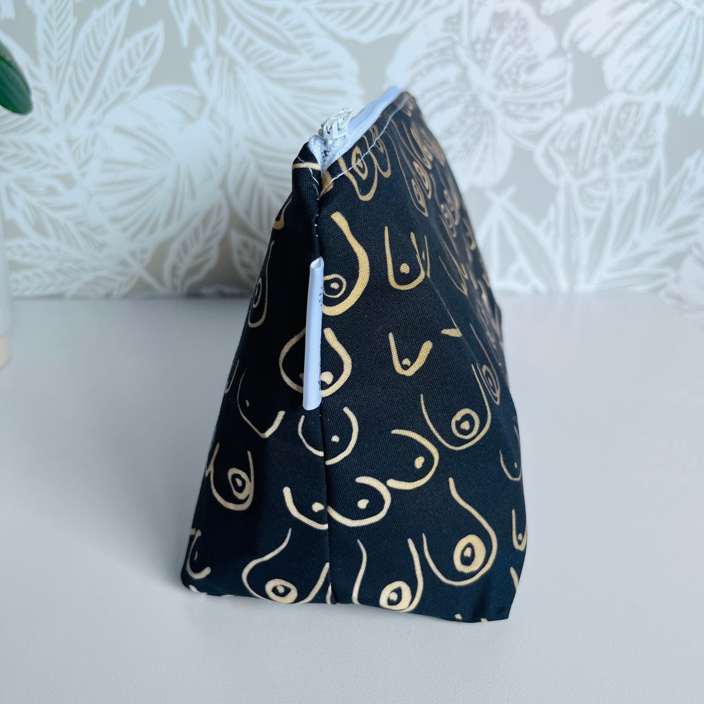 Black & Gold Boob Travel/Cosmetic Bag